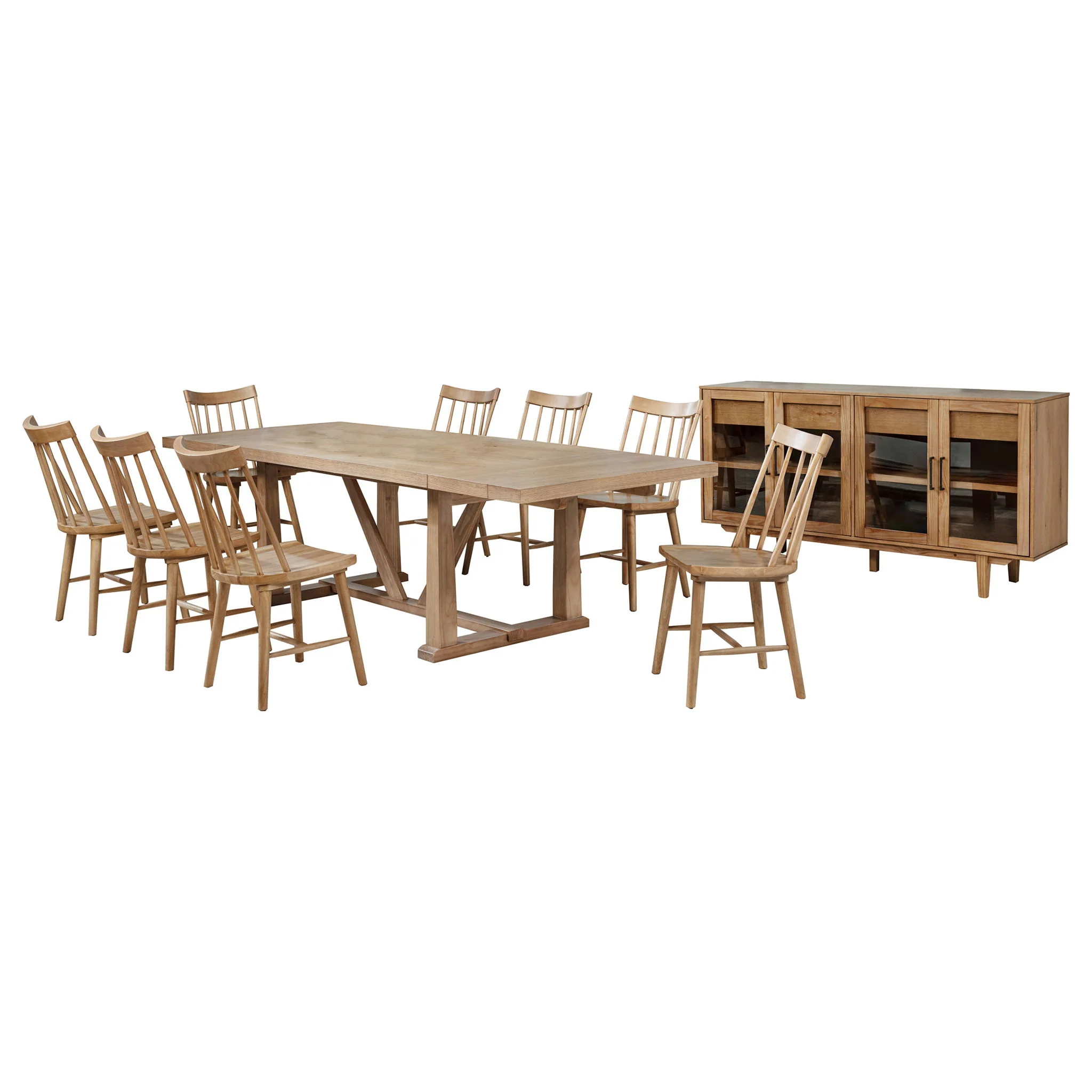 Middleton 10-piece Extension Leaf Dining Set Natural Brown - Image 3