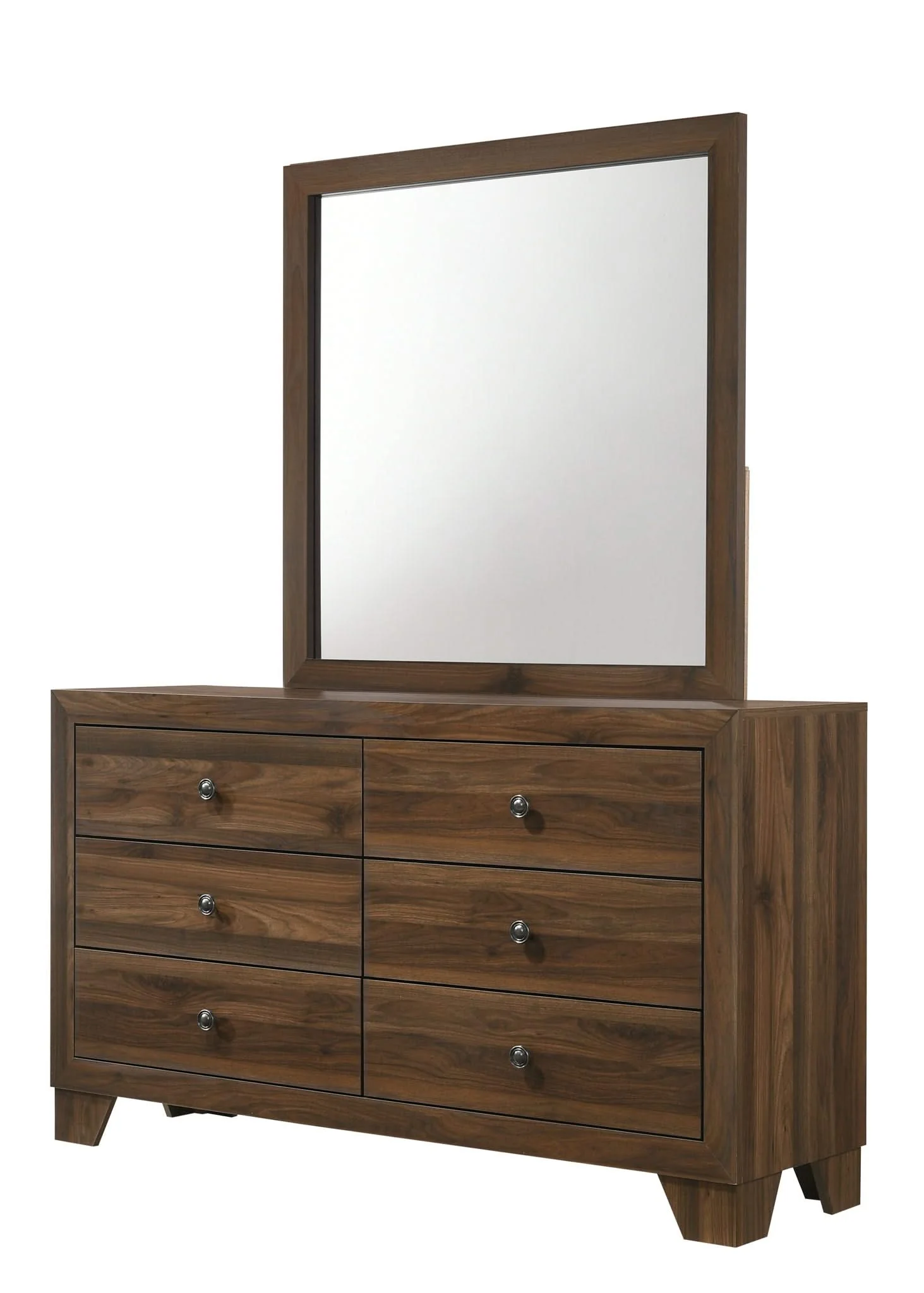 Millie - Twin 5 Piece Upholstered Bedroom Set - Brown Cherry - Image 3