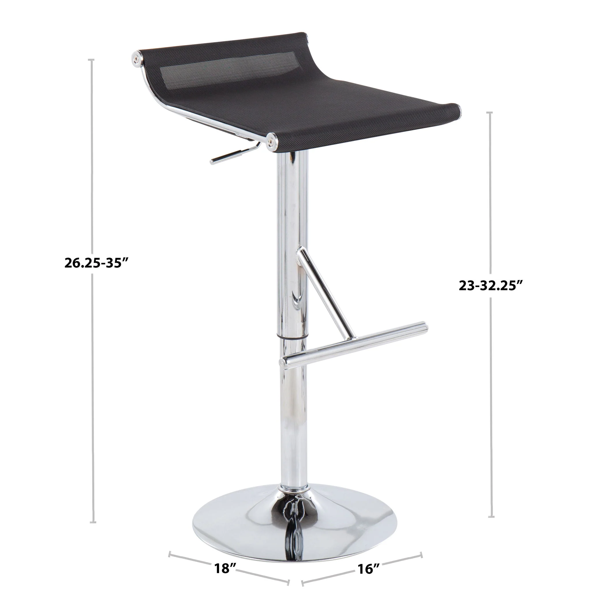 Mirage Ale - Contemporary Adjustable Bar Stool - Image 3