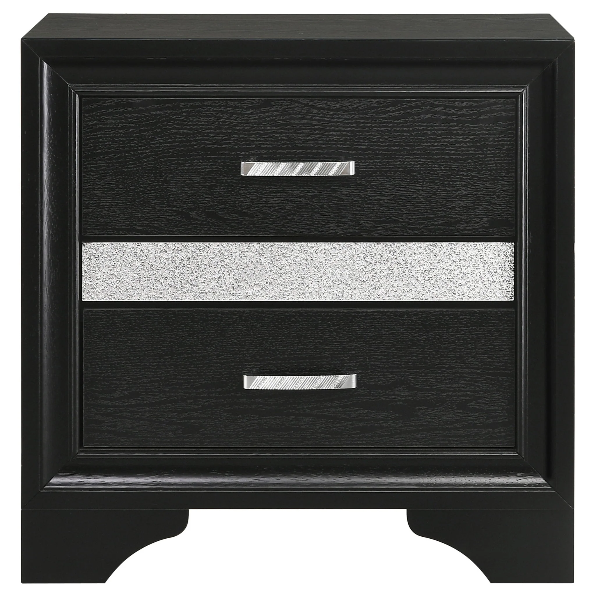 Miranda 3-drawer Nightstand Bedside Table Black - Image 4