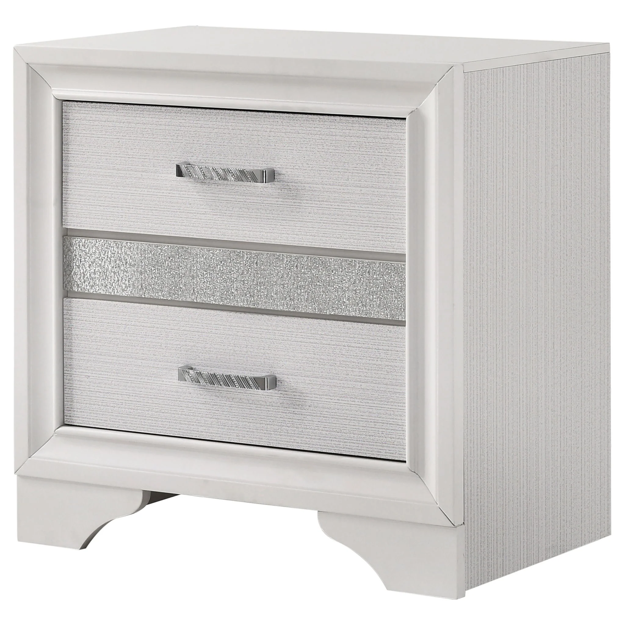Miranda 3-drawer Nightstand Bedside Table White - Image 2