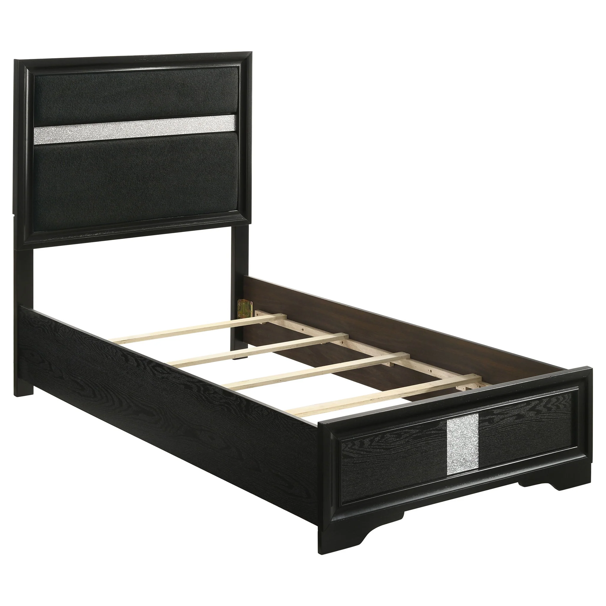 Miranda 4-piece Twin Bedroom Set Black - Image 4