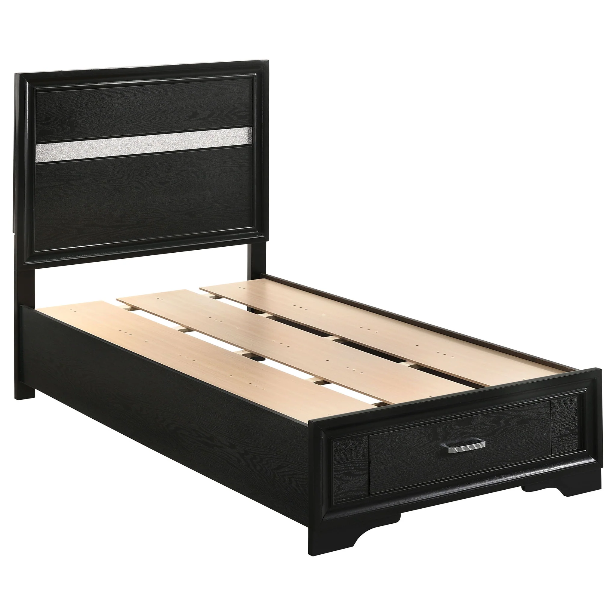 Miranda 5-piece Twin Bedroom Set Black - Image 4