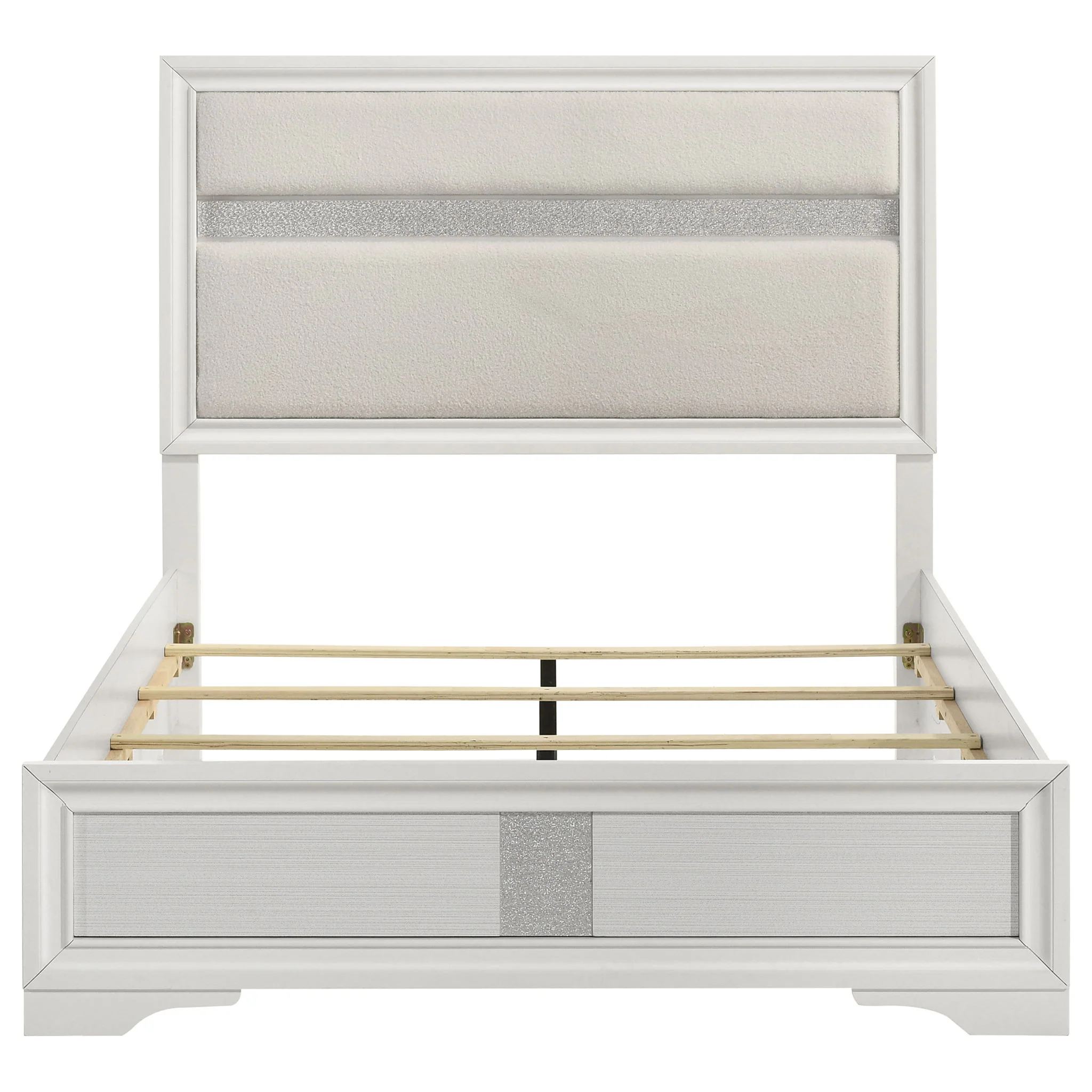 Miranda 54-inch Upholstered Full Panel Bed White - Image 4