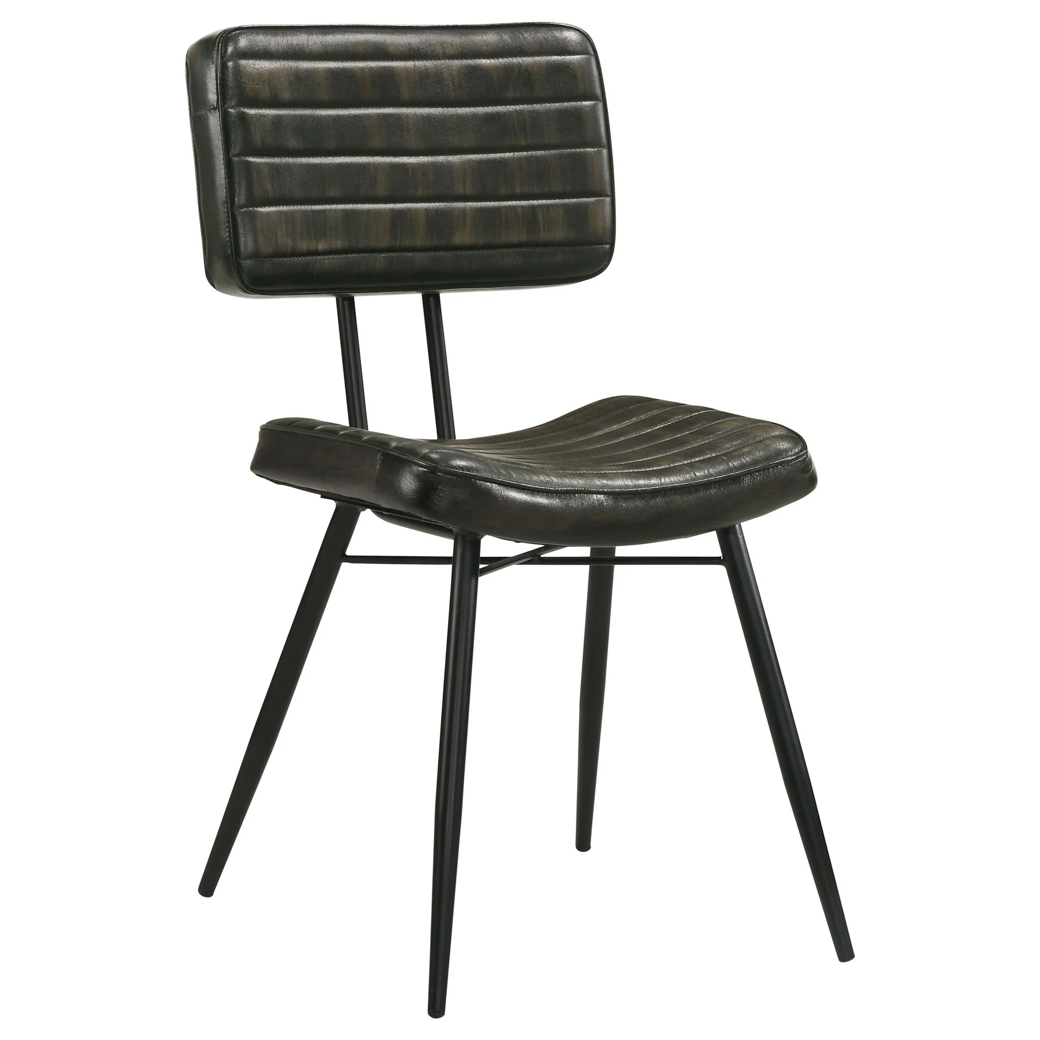 Misty Leather Upholstered Dining Chair Espresso (Set of 2) - Image 2