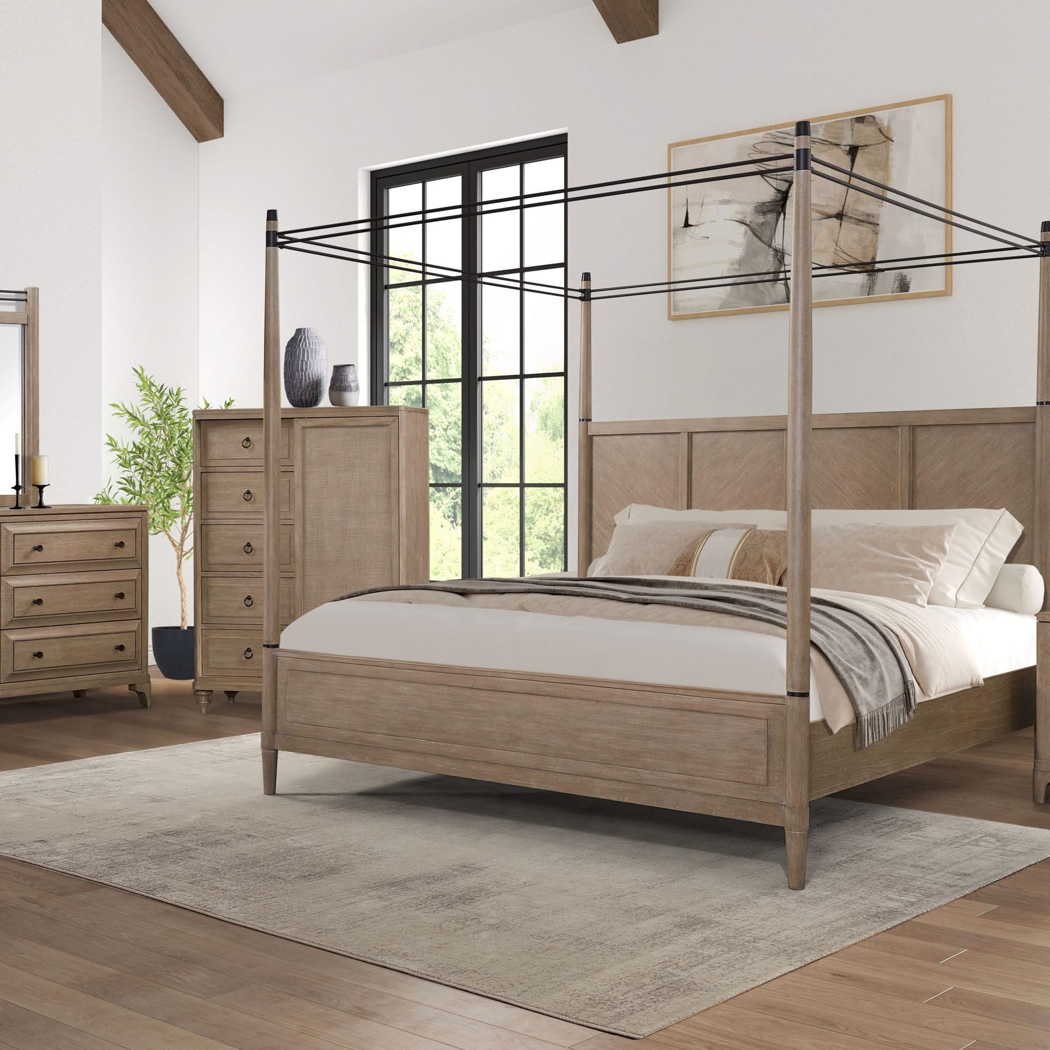 6 Drawer Dresser - Sand - Wood - Image 2
