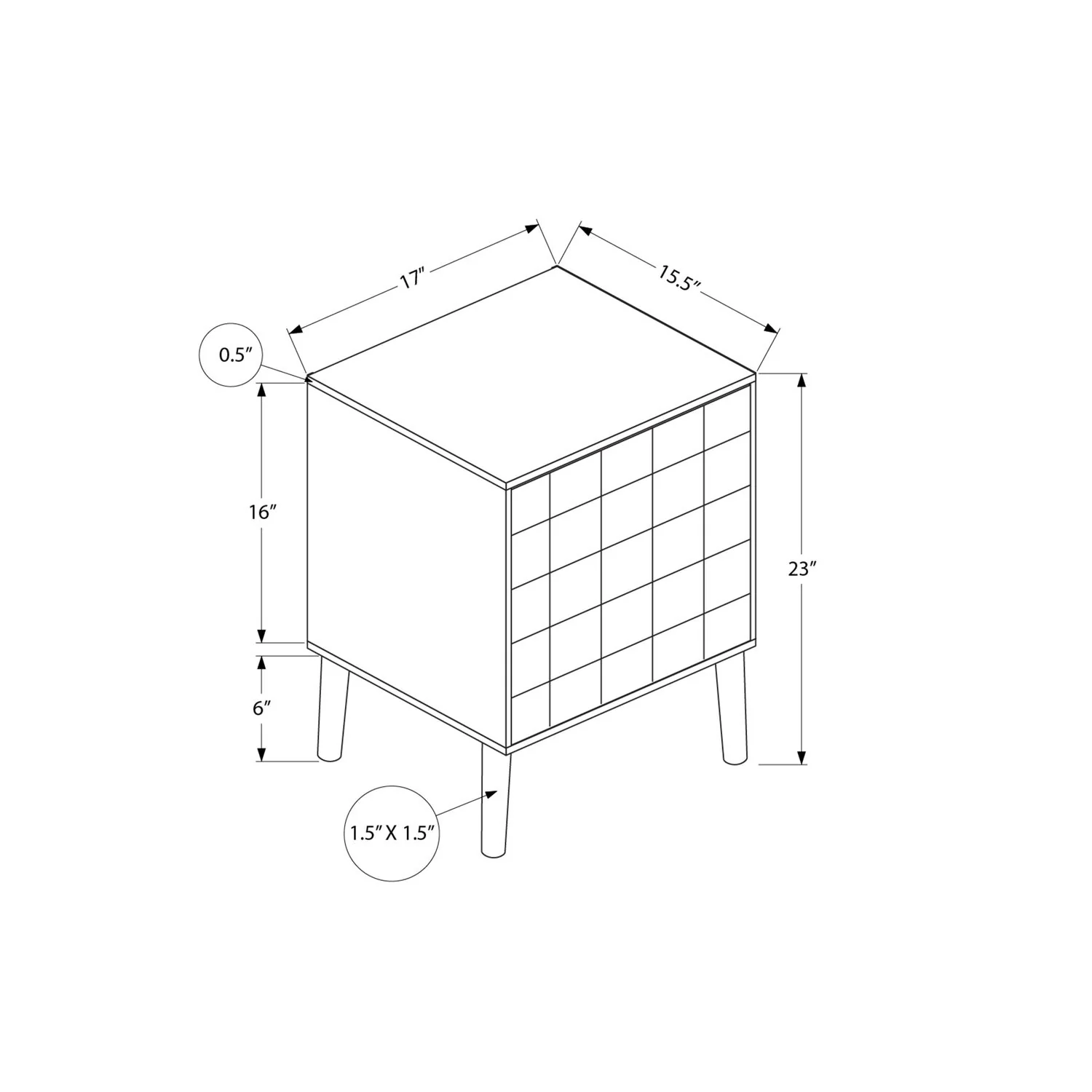 Modern Accent Table With Storage - Image 4