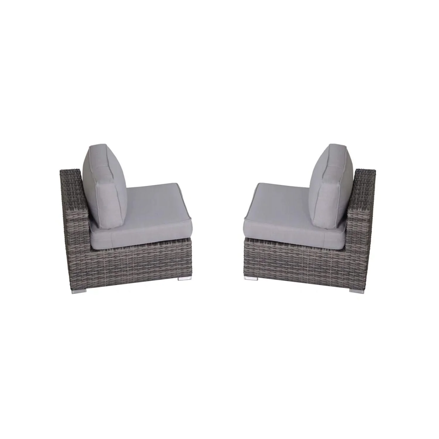 Modern Rattan Wicker Seating Group With Cushions - Image 6