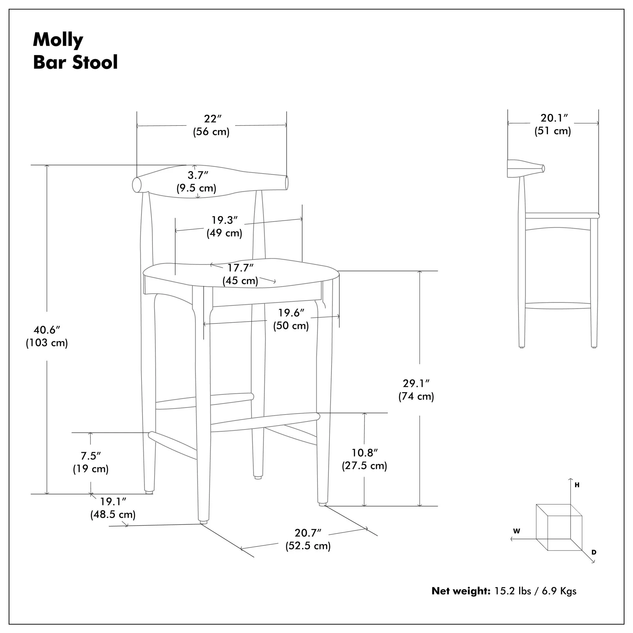 Molly - Bar Stool - Image 6