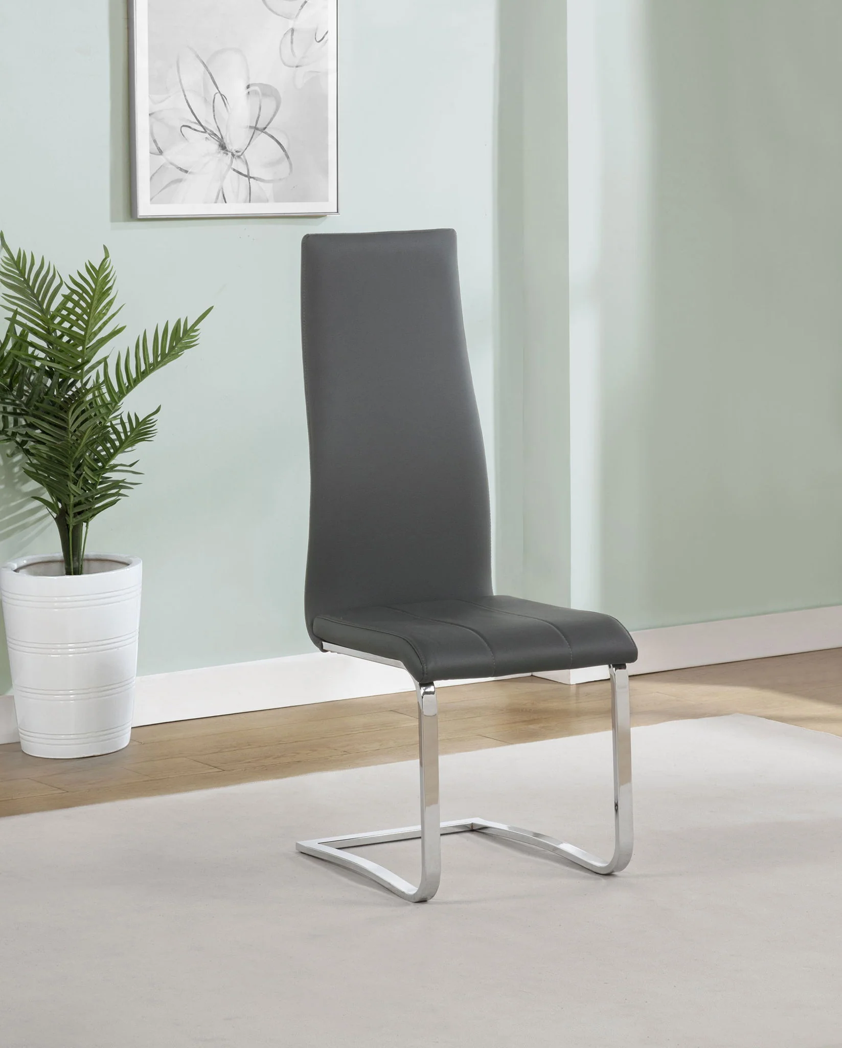 Montclair Upholstered Dining Side Chair Grey (Set of 4) - Image 3