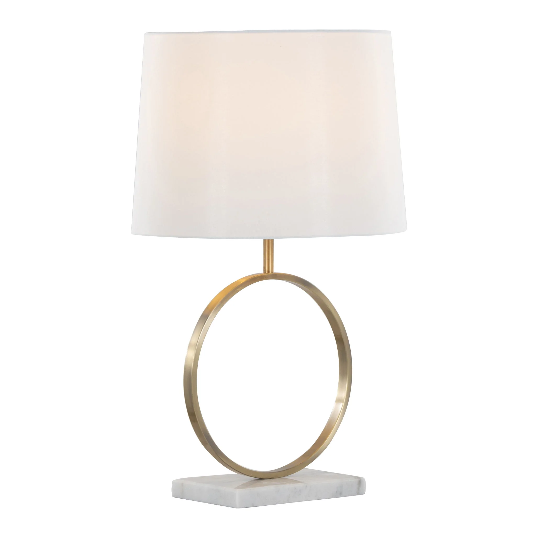 Moon - Contemporary Table Lamp - White / Gold - Image 4