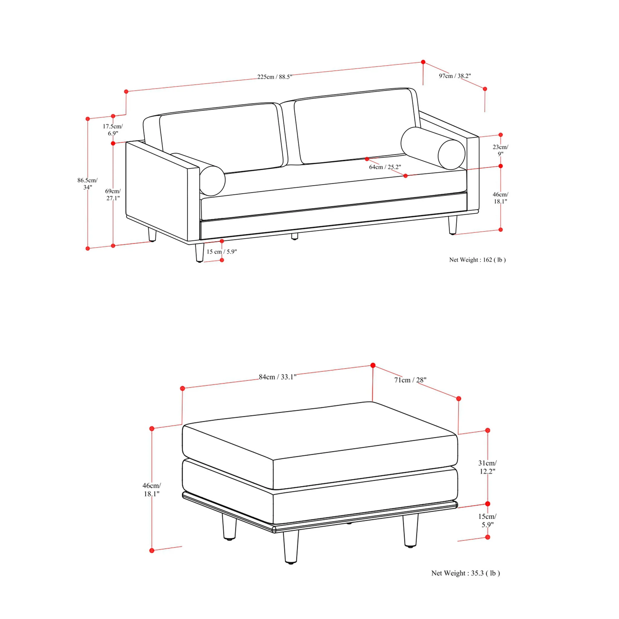 Morrison - Sofa And Ottoman Set - Image 14