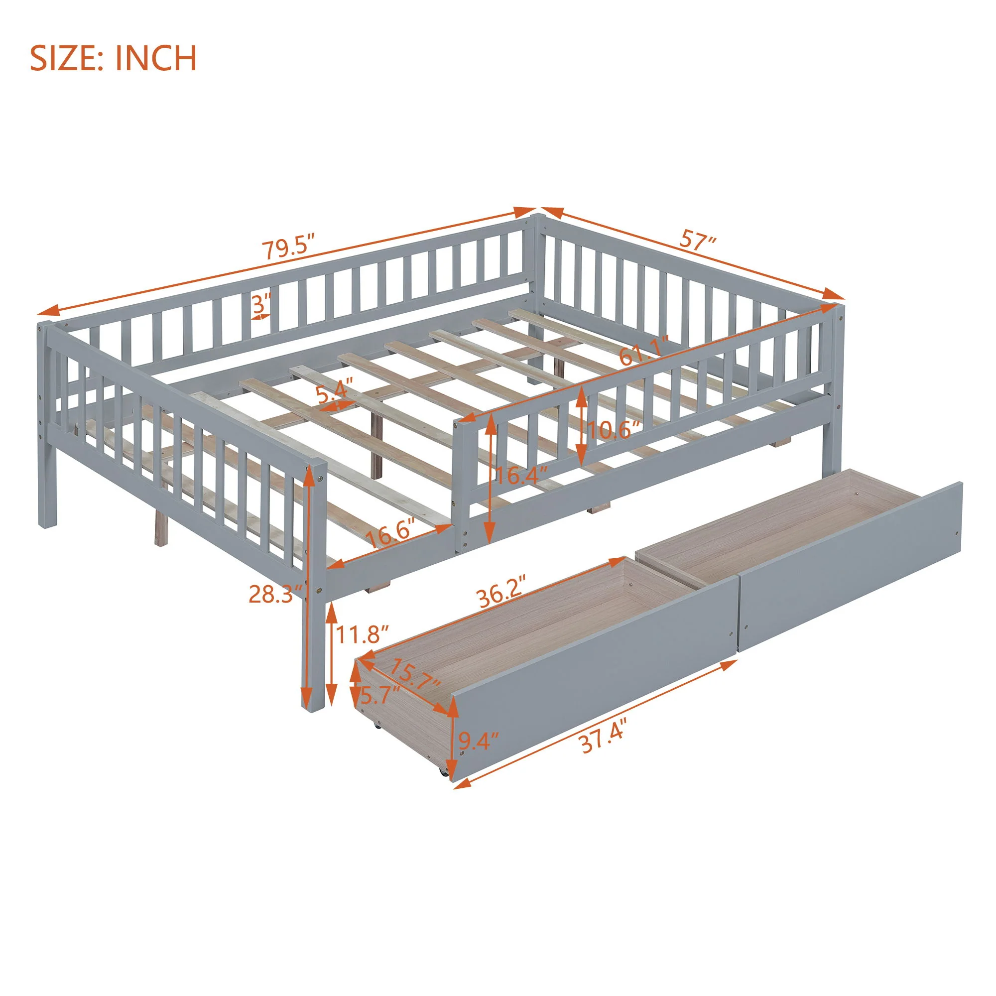 Multifunctional Wooden Daybed Bed - Image 15
