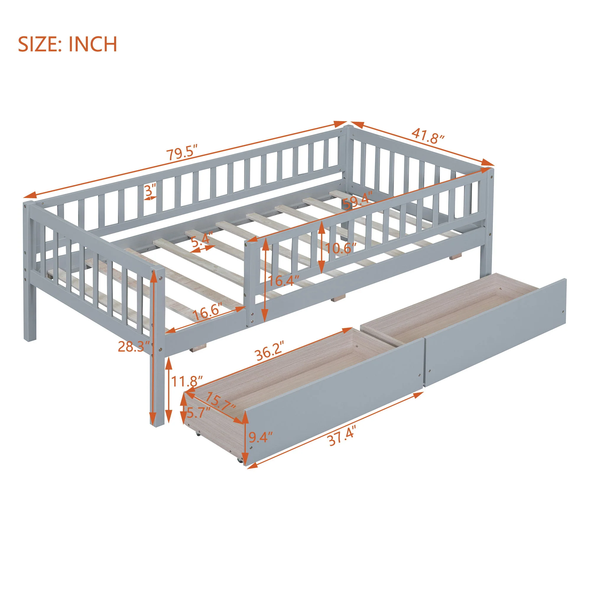 Multifunctional Wooden Daybed Bed - Image 5