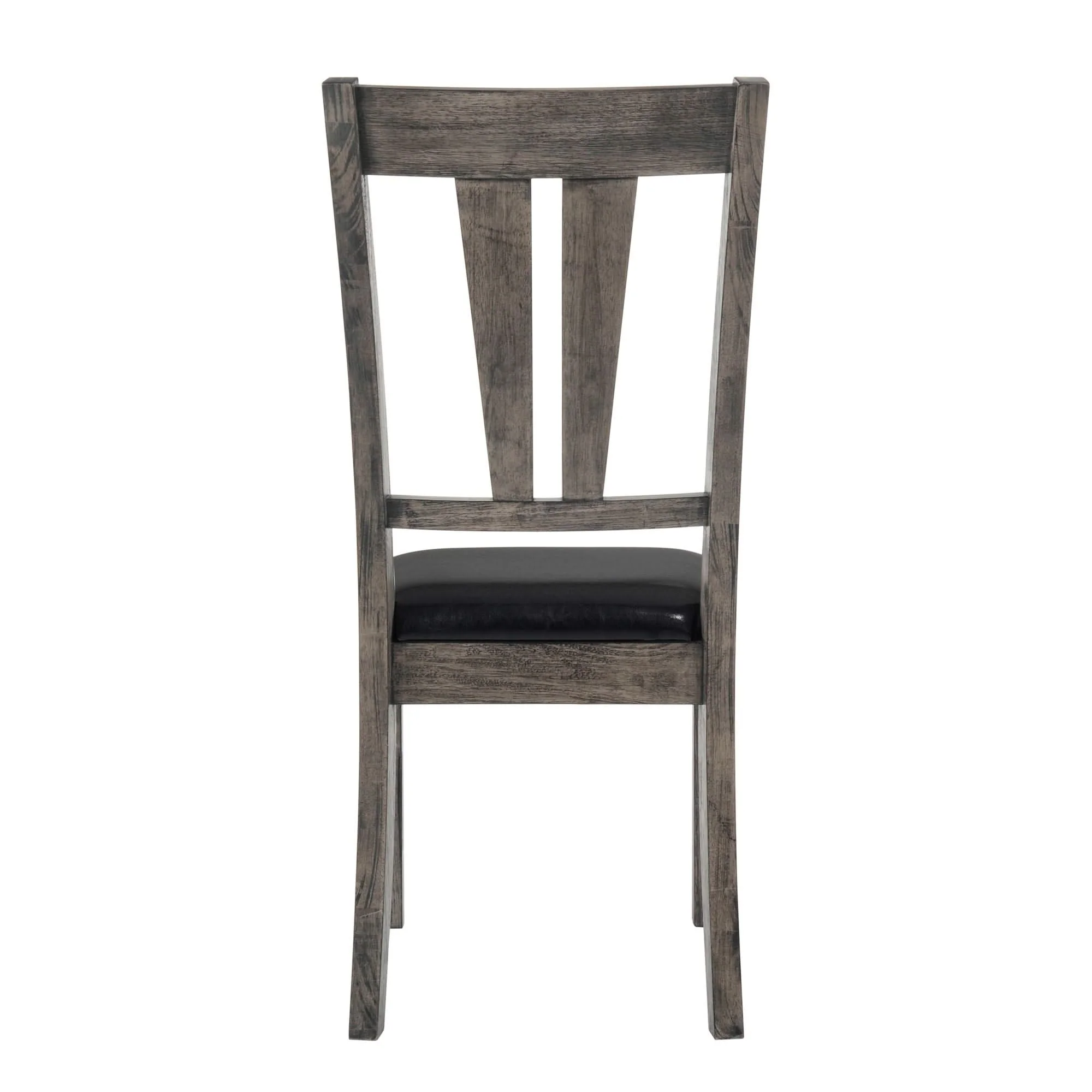 Nathan - Fan Back Chair With PU Seat (Set of 2) - Gray Oak - Image 2