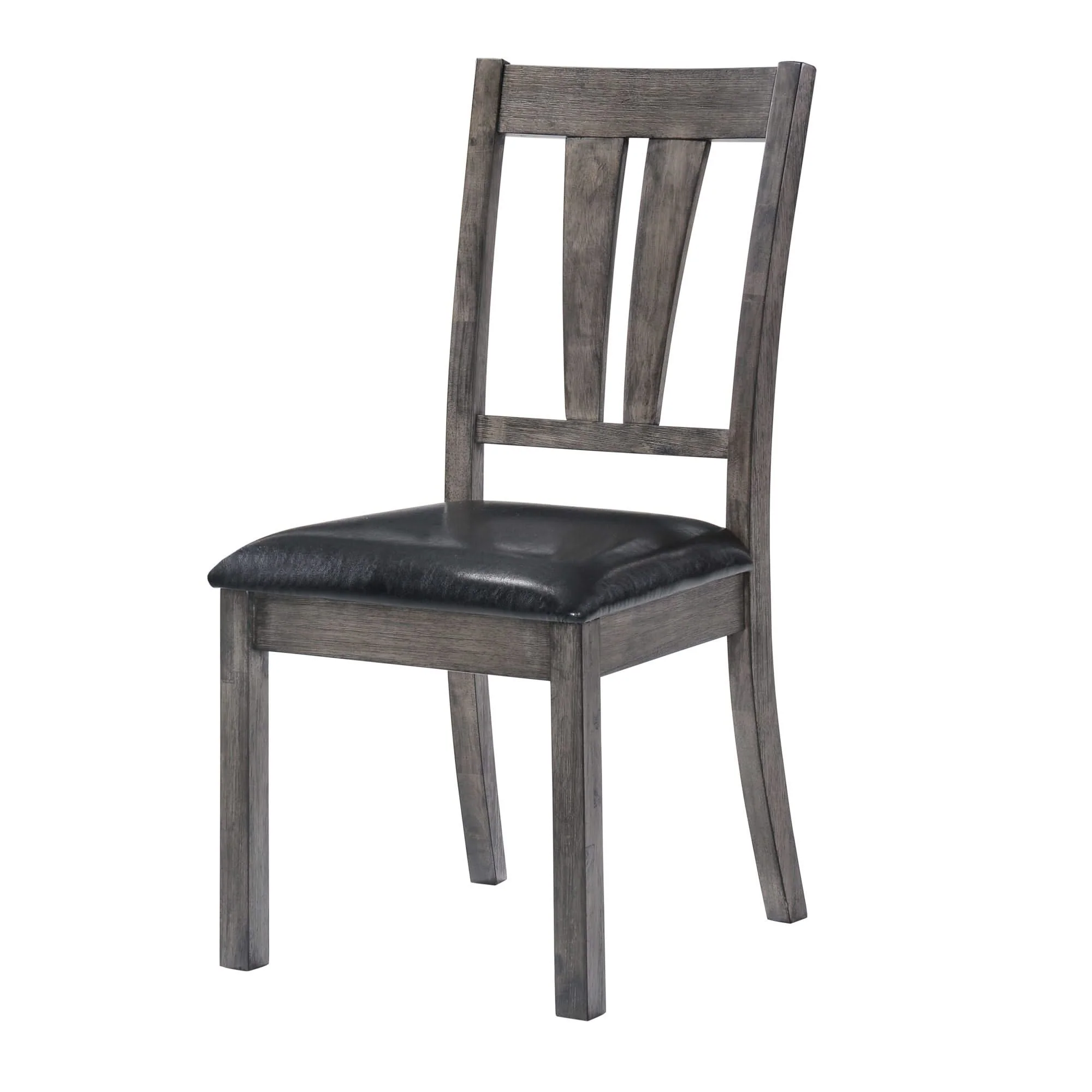 Nathan - Fan Back Chair With PU Seat (Set of 2) - Gray Oak - Image 4