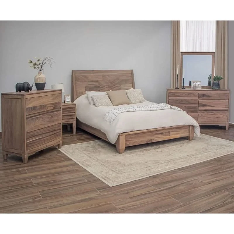Natural Parota 5PC Bedroom Set