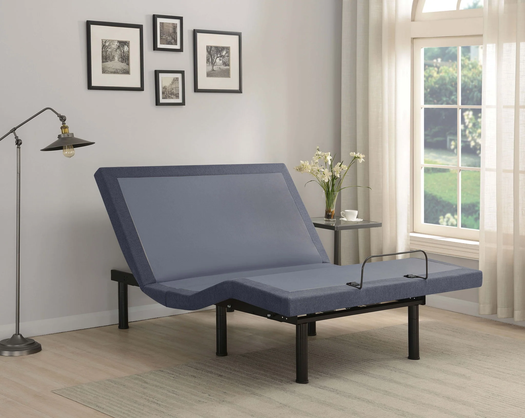 Negan Queen Adjustable Bed Base Grey and Black - Image 2
