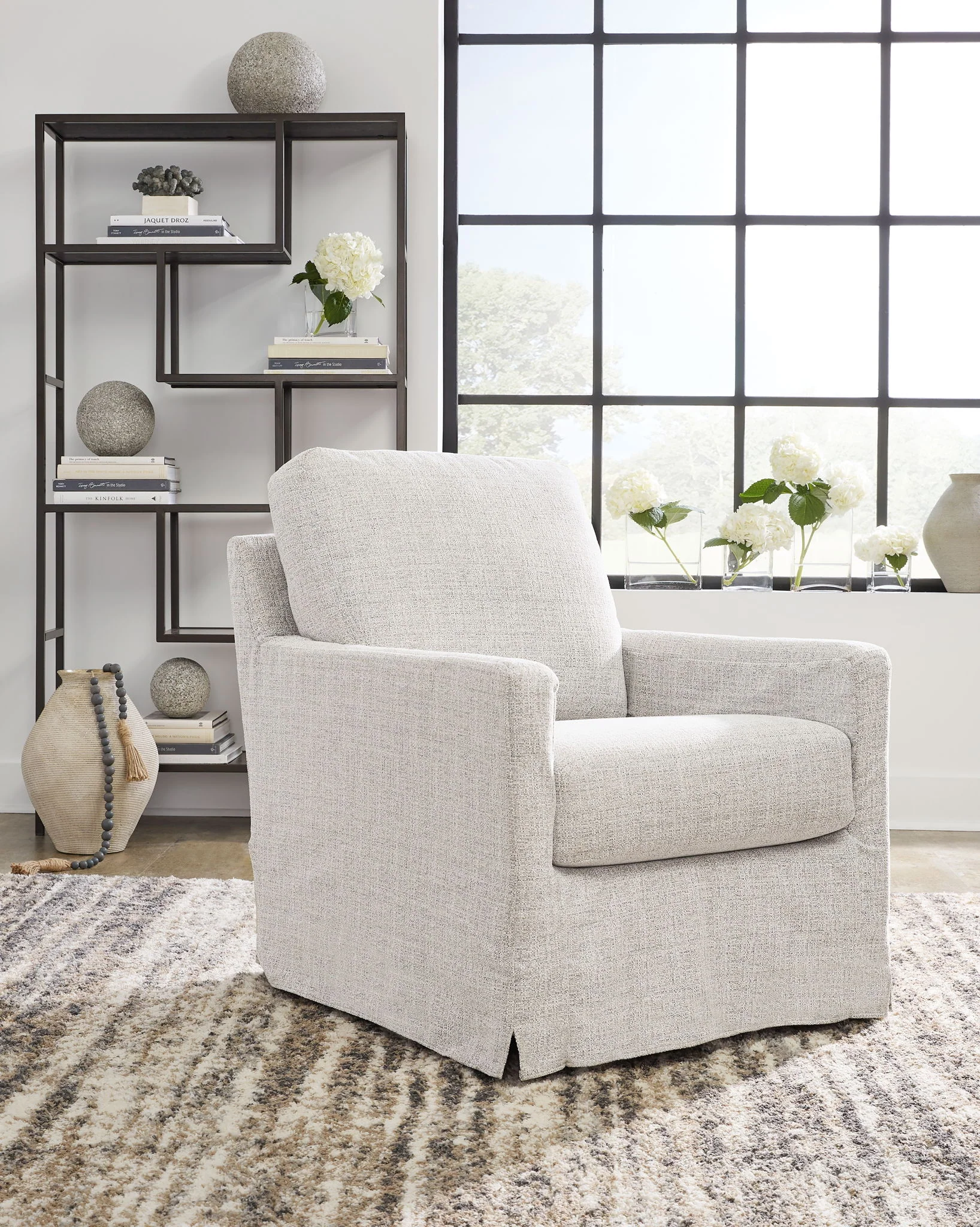 Nenana Next-Gen Nuvella - Swivel Glider Accent Chair - Image 3
