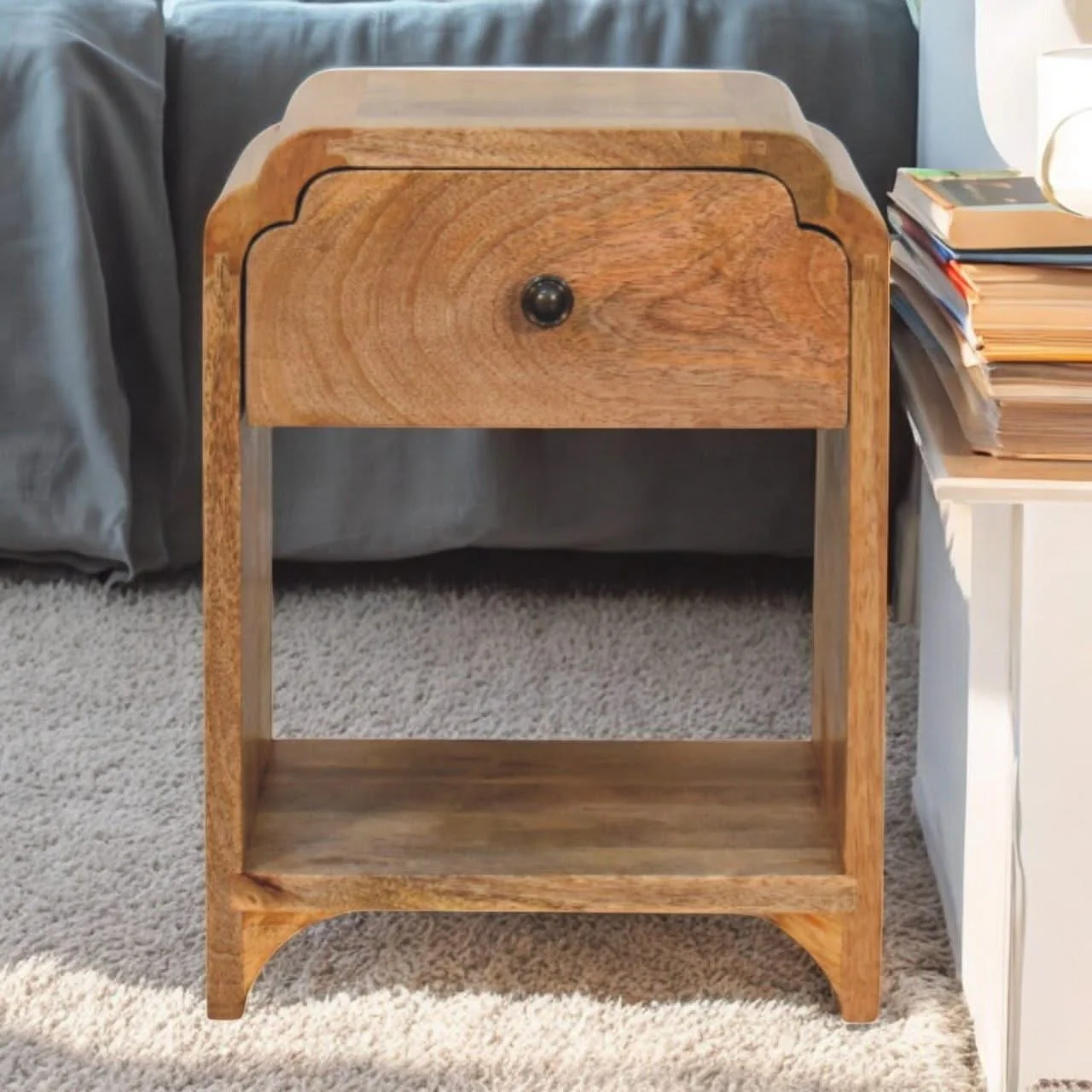 Newton - Nightstand With A Drawer And Open Shelf - Image 3