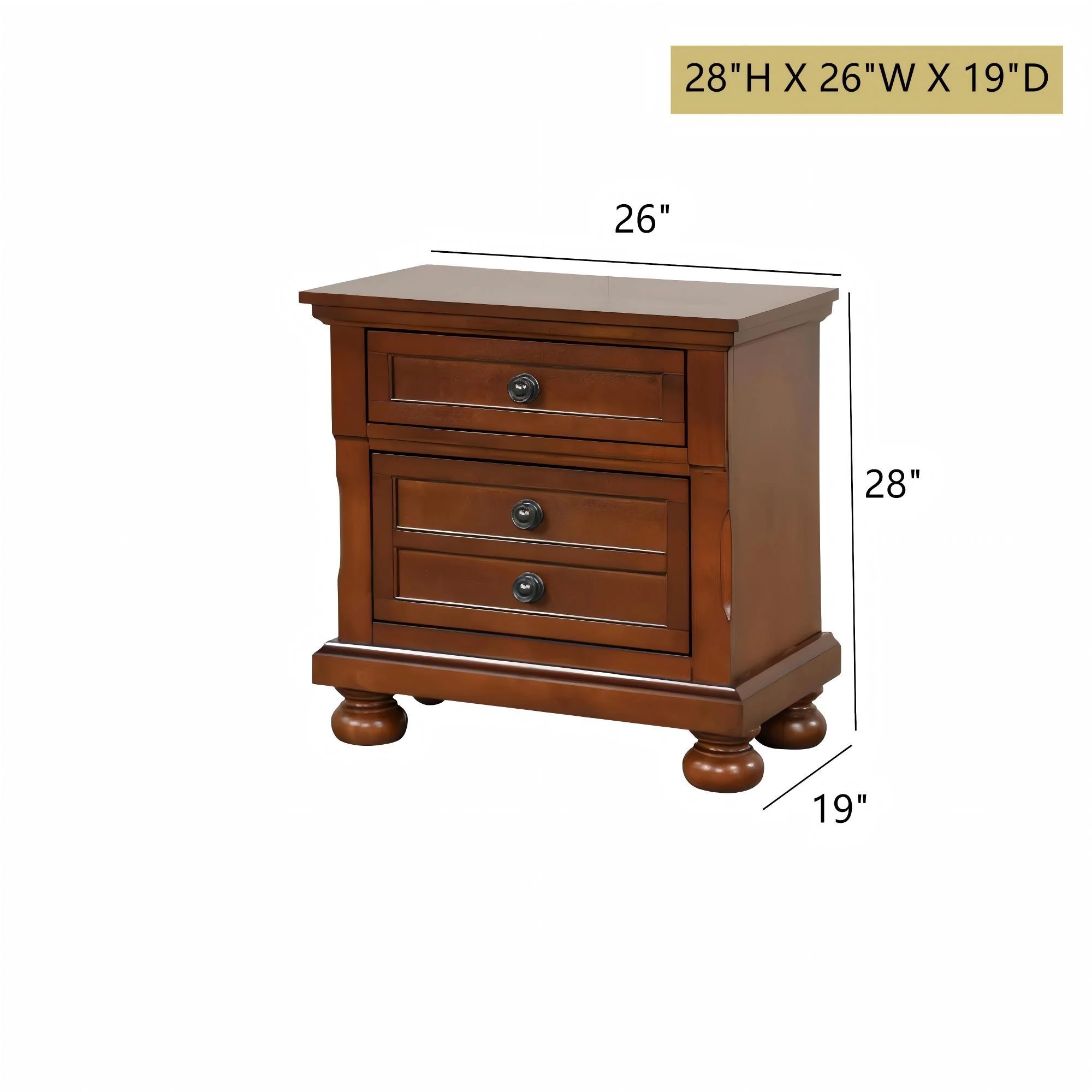 Nightstand - Cherry - Image 3