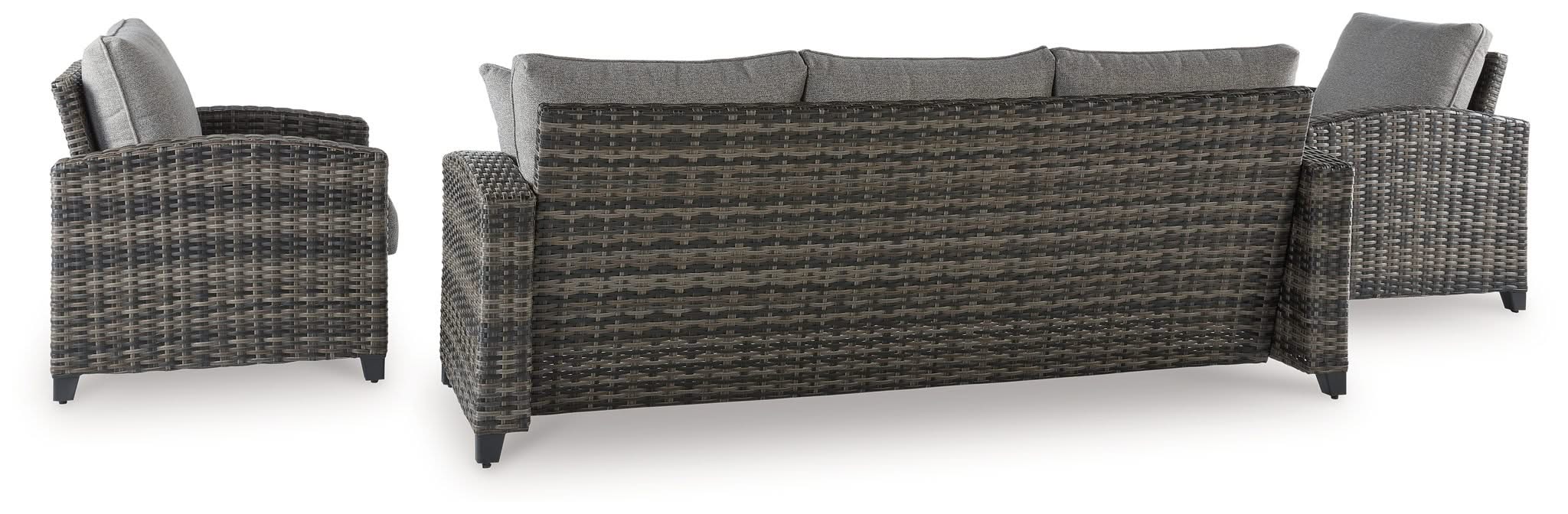 Oasis Court - Sofa, Chairs, Table Set (Set of 4) - Gray - Image 2