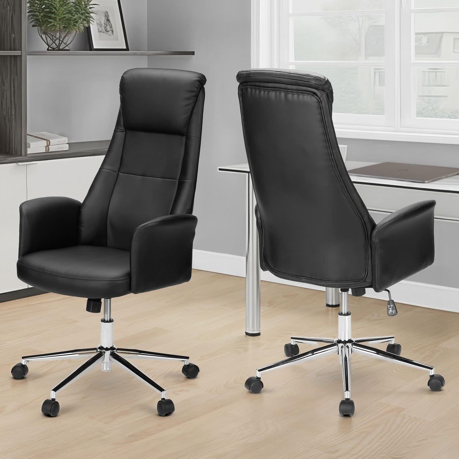 Office Chair With Adjustable Height - Black - Image 4
