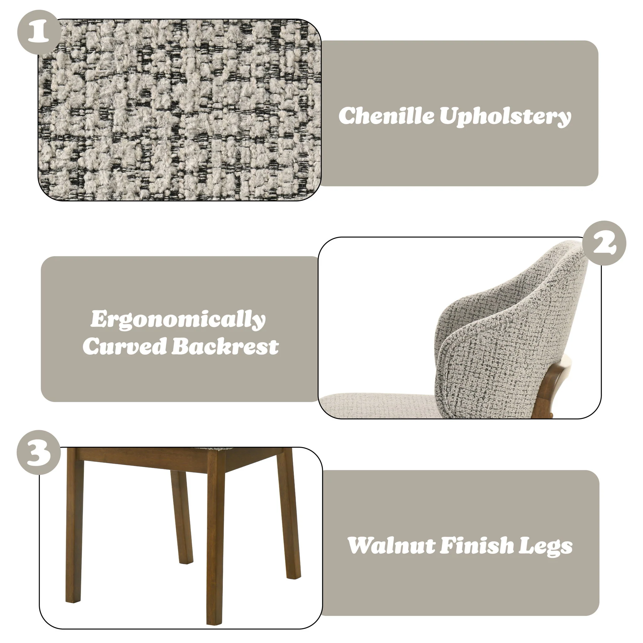 Oleia - Side Chair (Set of 2) - Multi / Walnut - Image 2