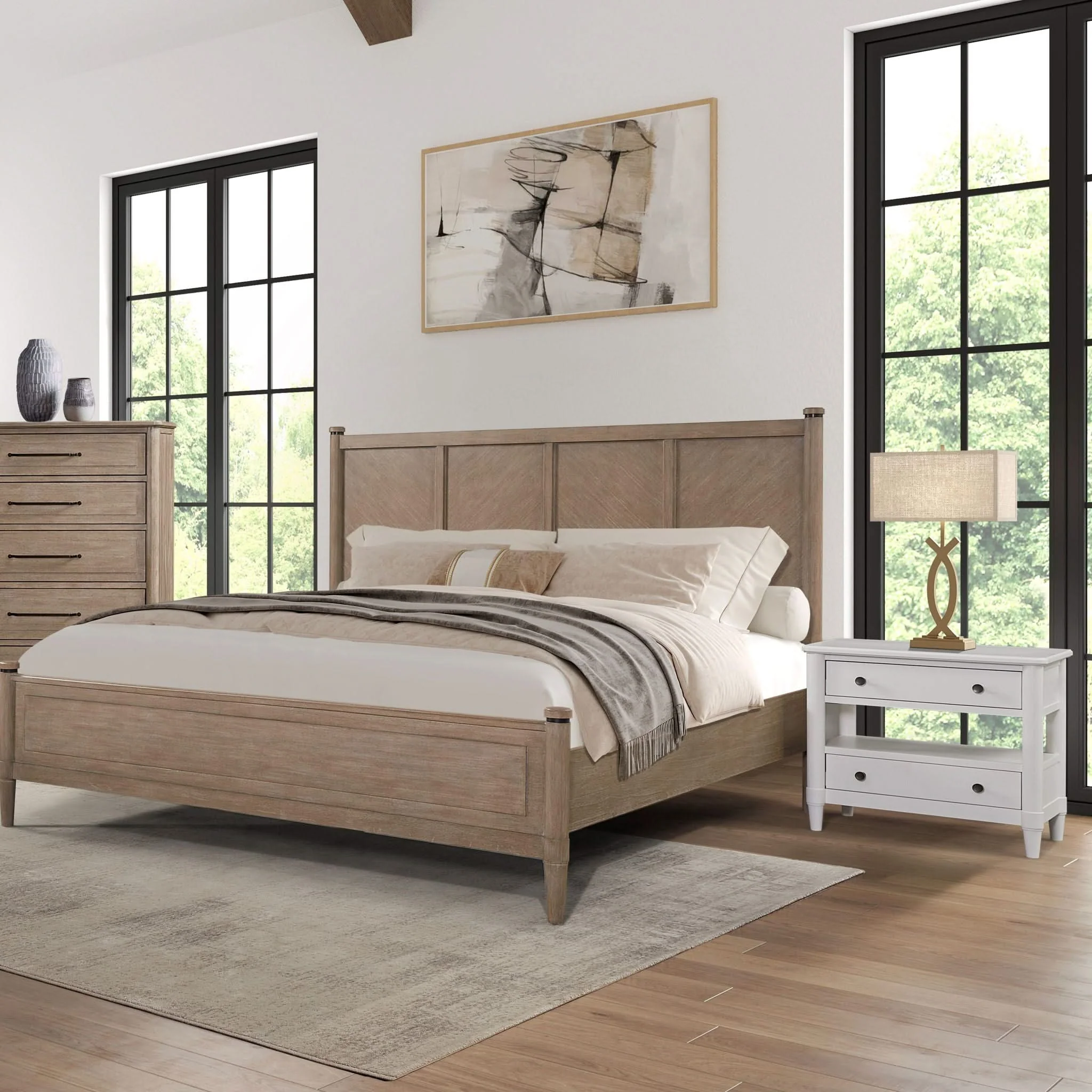 Open Nightstand With 2 Drawers - Image 10