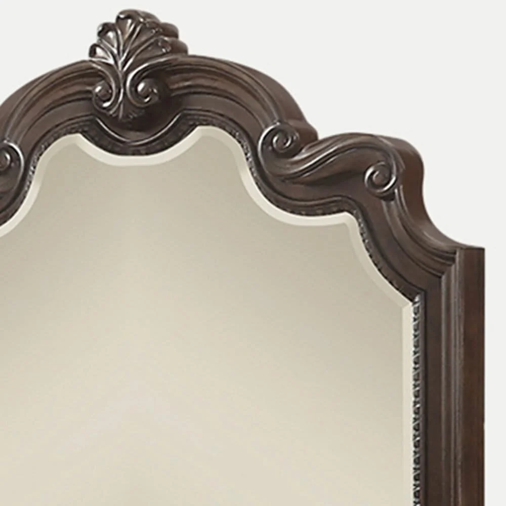 Ornate Mirror - Mahogany - Image 4
