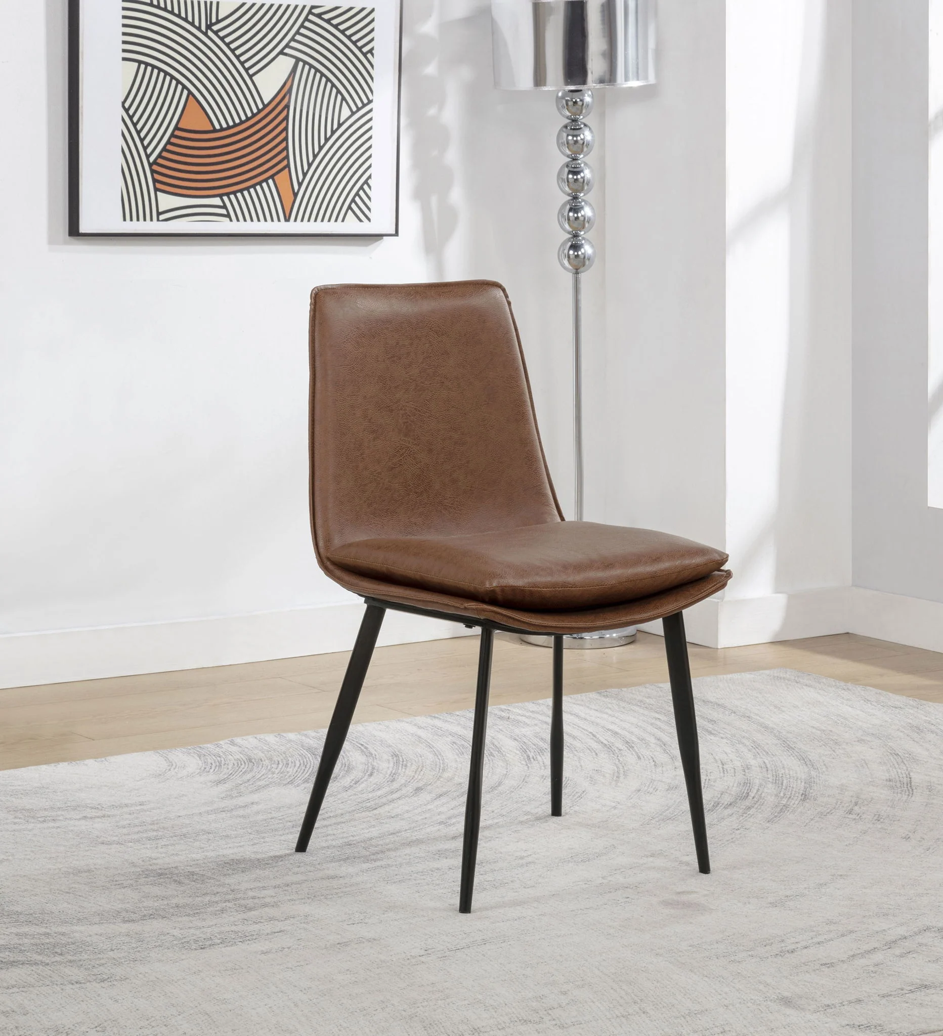 Ortega Upholstered Dining Side Chair Coffee (Set of 2) - Image 4