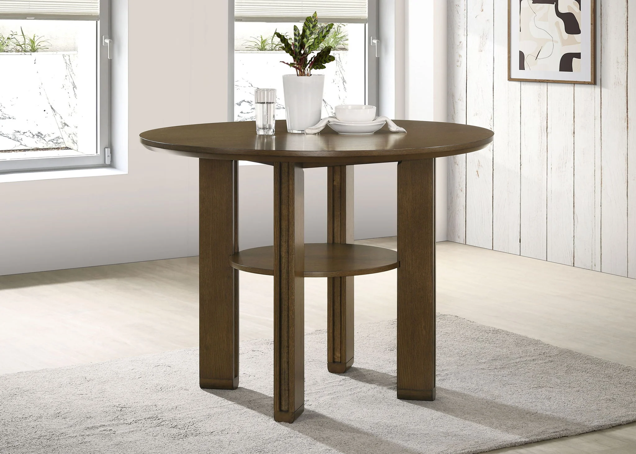 Ottowa 47-inch Round Counter Height Dining Table Brown - Image 2