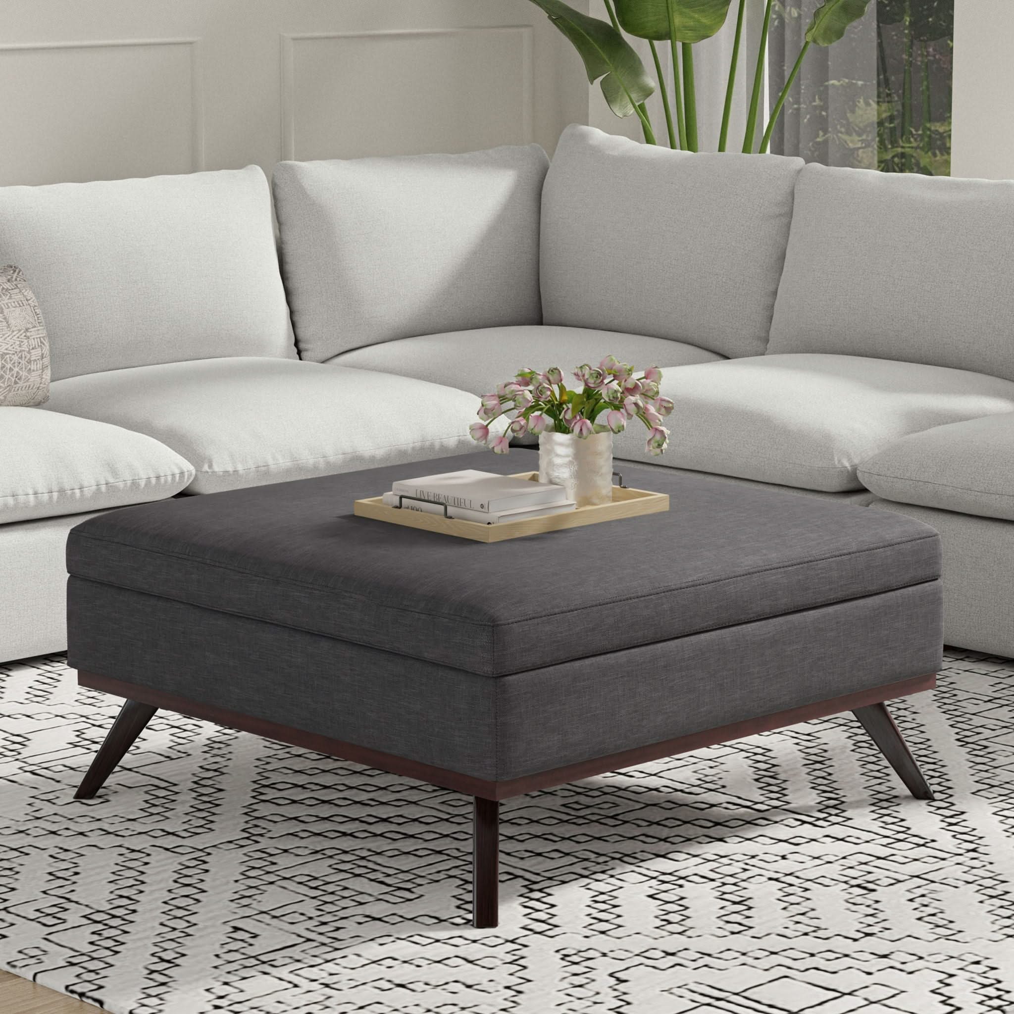 Owen - Multifunctional Square Coffee Table Storage Ottoman - Image 43