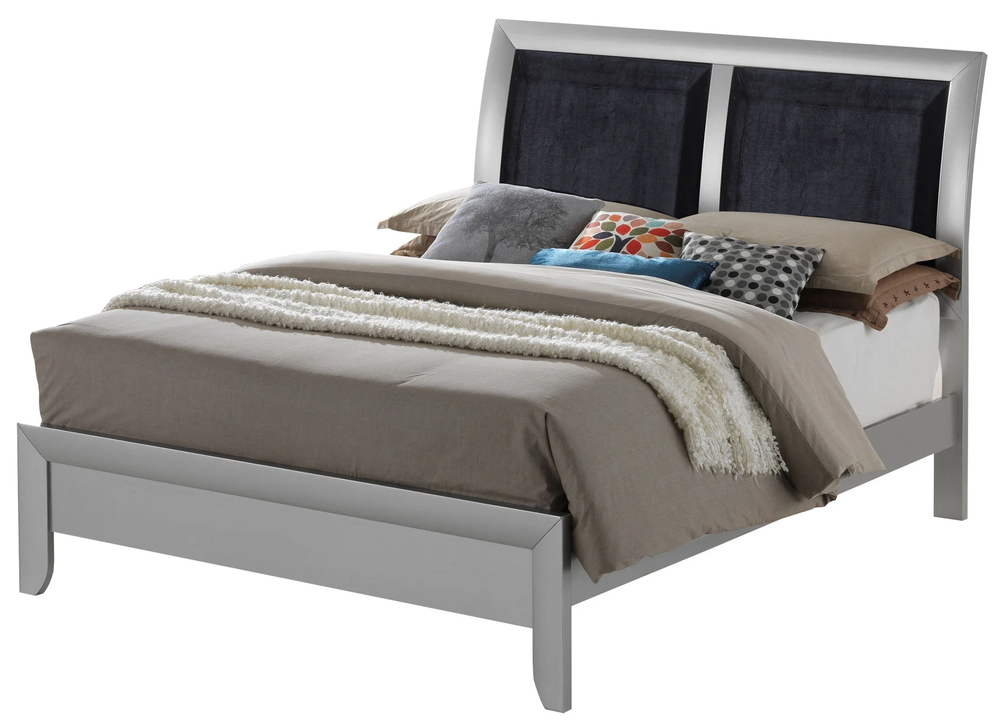 Padded Headboard Design Panel Bed