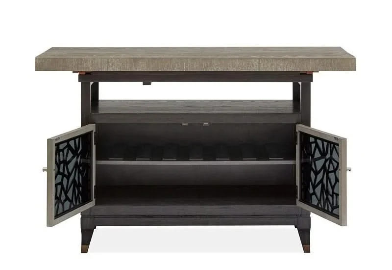 Paladium Counter Table with Butterfly Leaf & Decorative Storage - Image 2