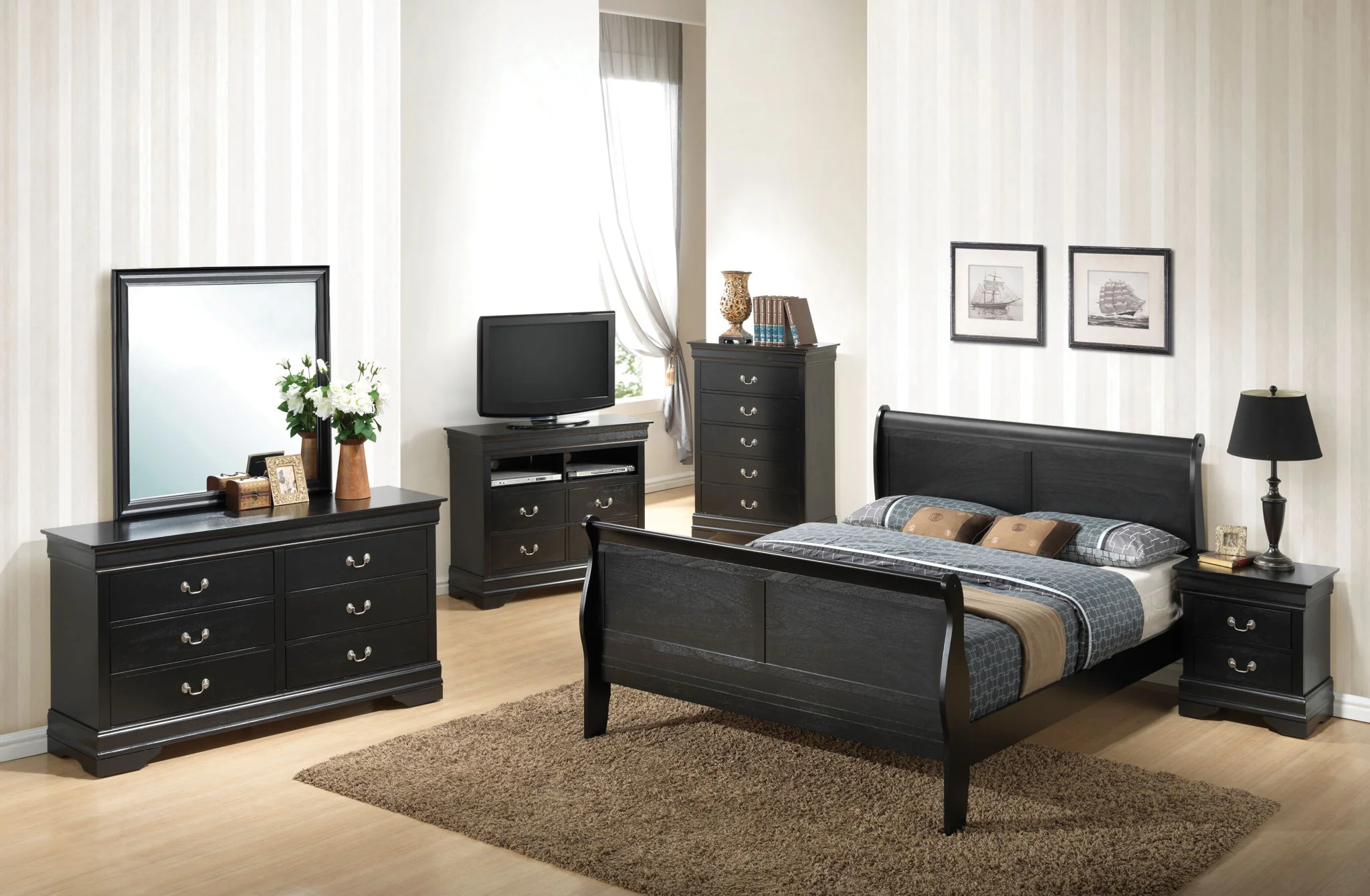 Panel Sleigh Bed - Image 14