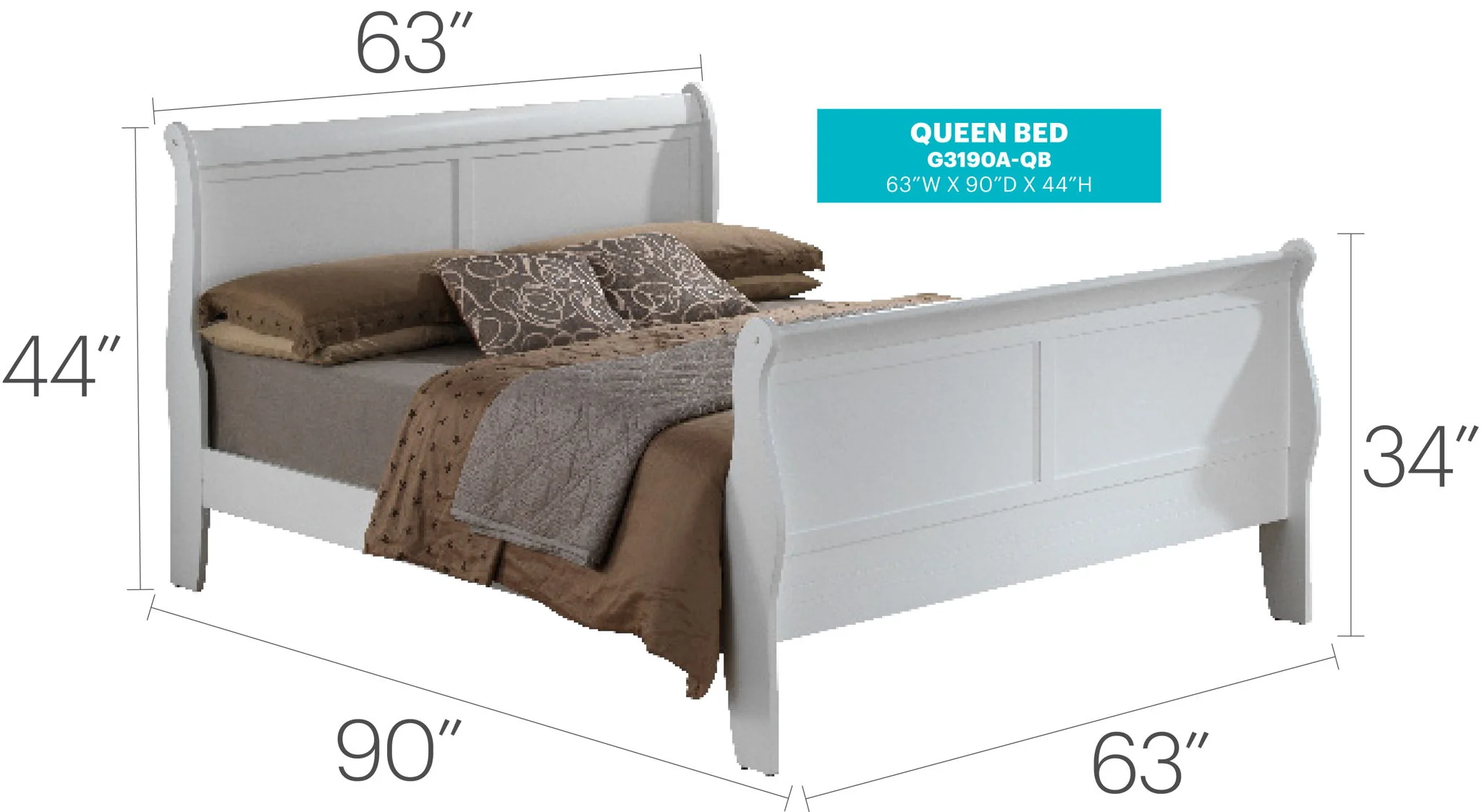 Panel Sleigh Bed - Image 39