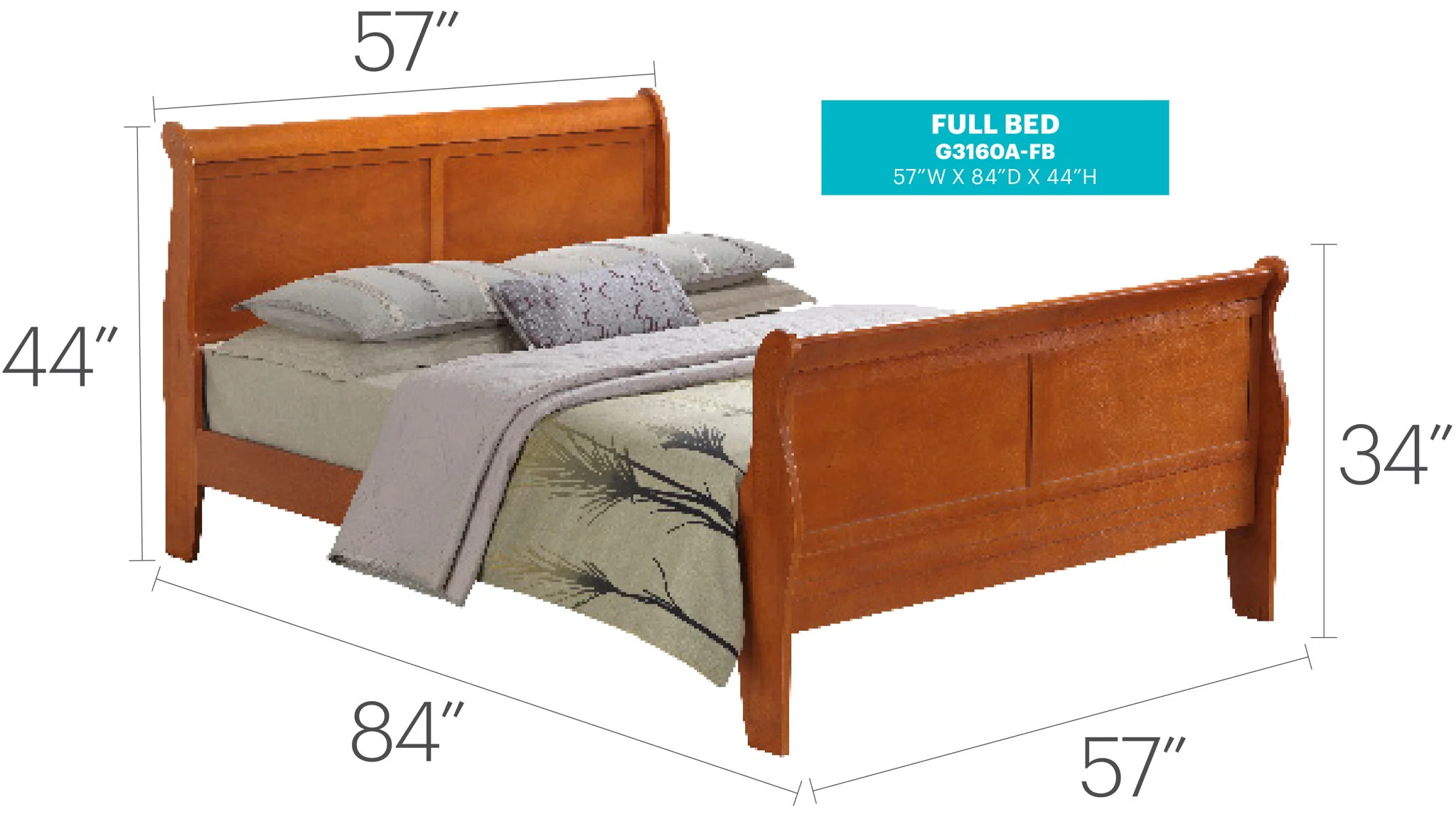 Panel Sleigh Bed - Image 40