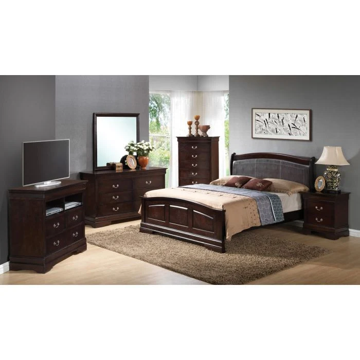 Panel Sleigh Bed Elegantly Crafted - Image 17