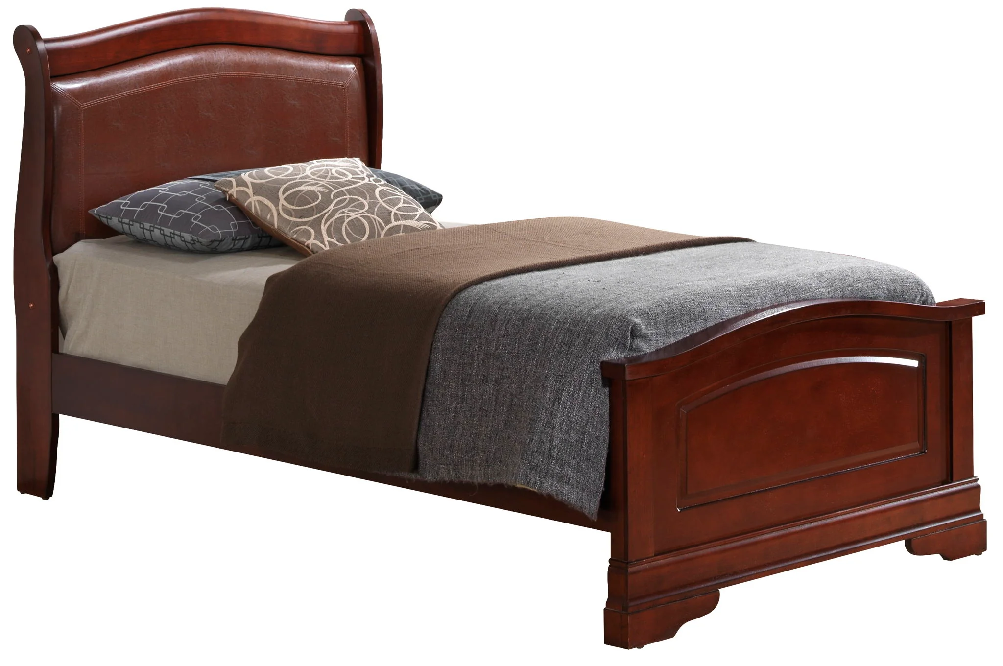 Panel Sleigh Bed Elegantly Crafted - Image 5