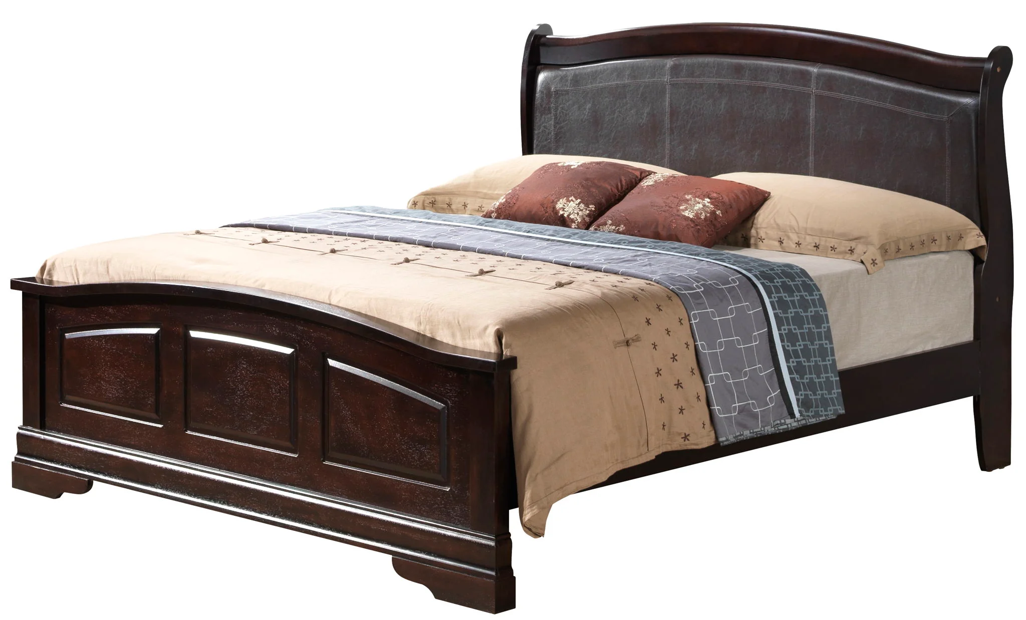 Panel Sleigh Bed Elegantly Crafted - Image 6
