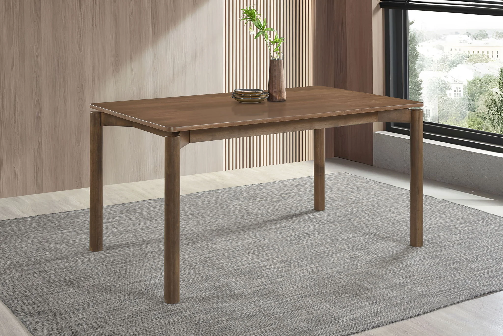 Parkridge 59-inch Rectangular Dining Table Natural Walnut - Image 4