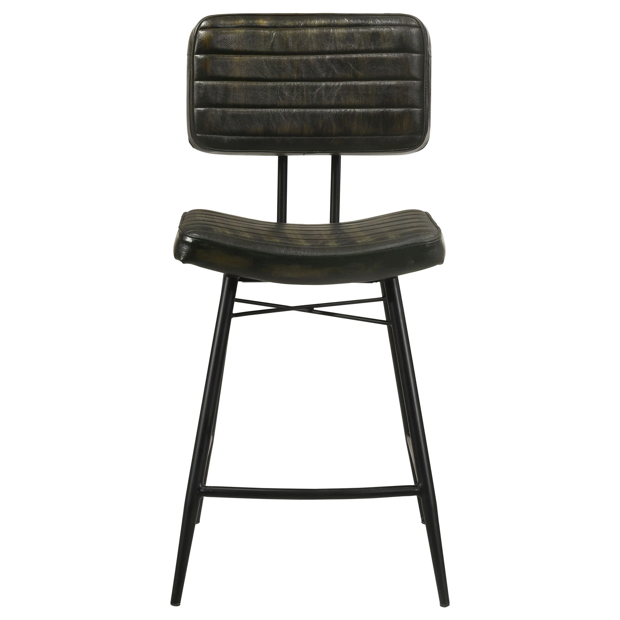 Partridge Leather Counter Chair Antique Espresso (Set of 2) - Image 3