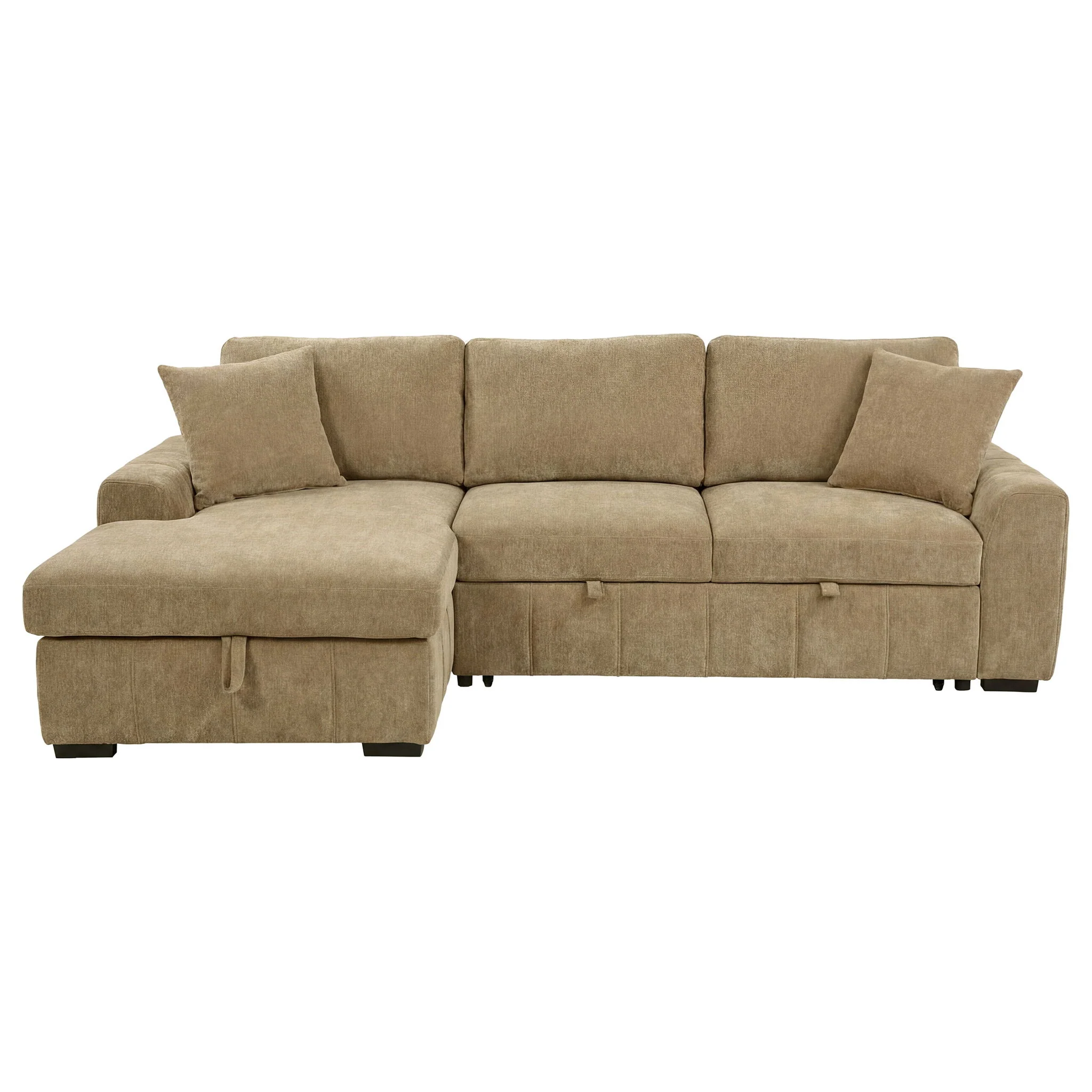 Pastrana Upholstered Sleeper Sectional Sofa LAF Chaise Camel - Image 2