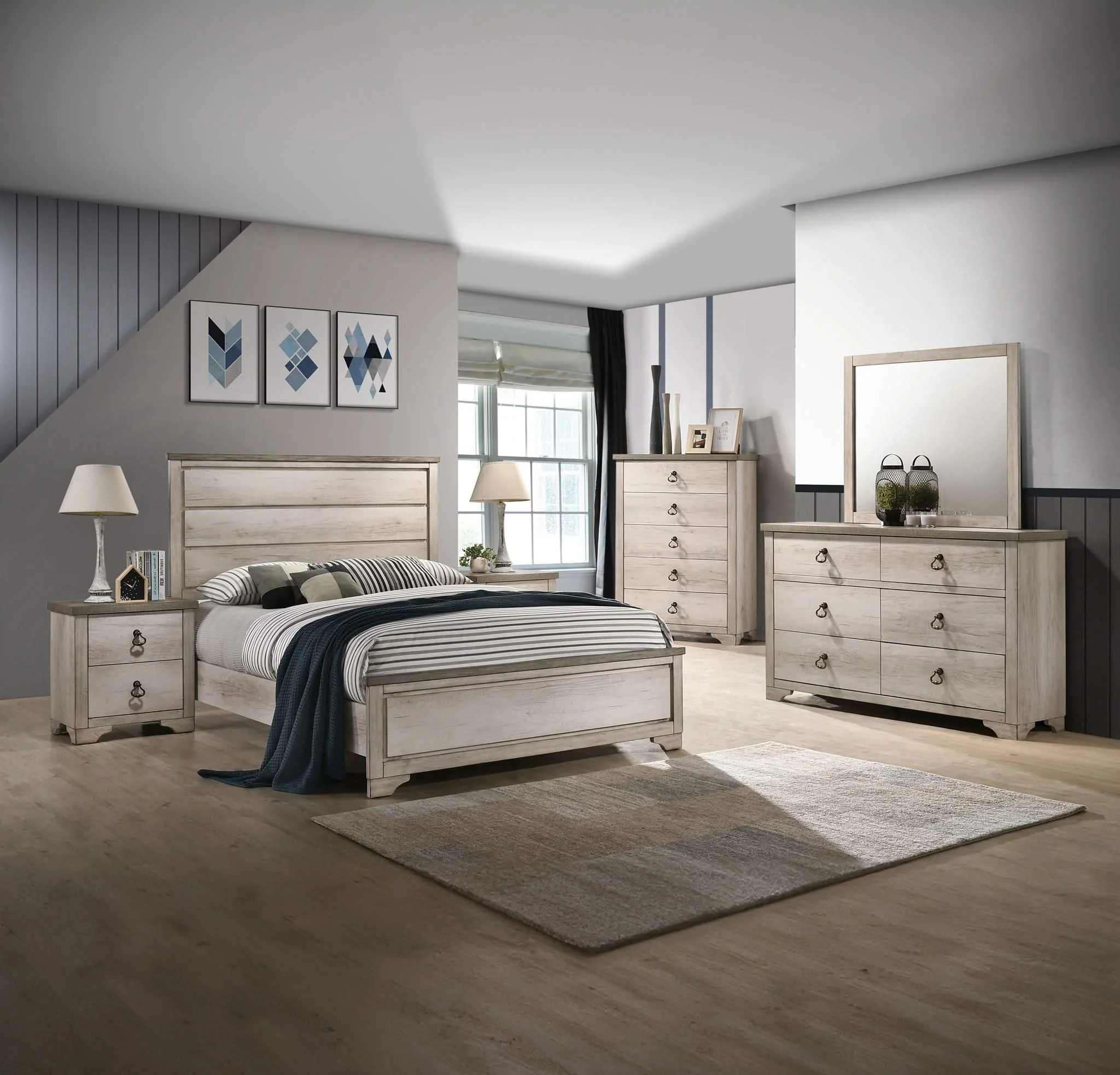 Patterson - Queen 4 Piece Bedroom Set - Beige