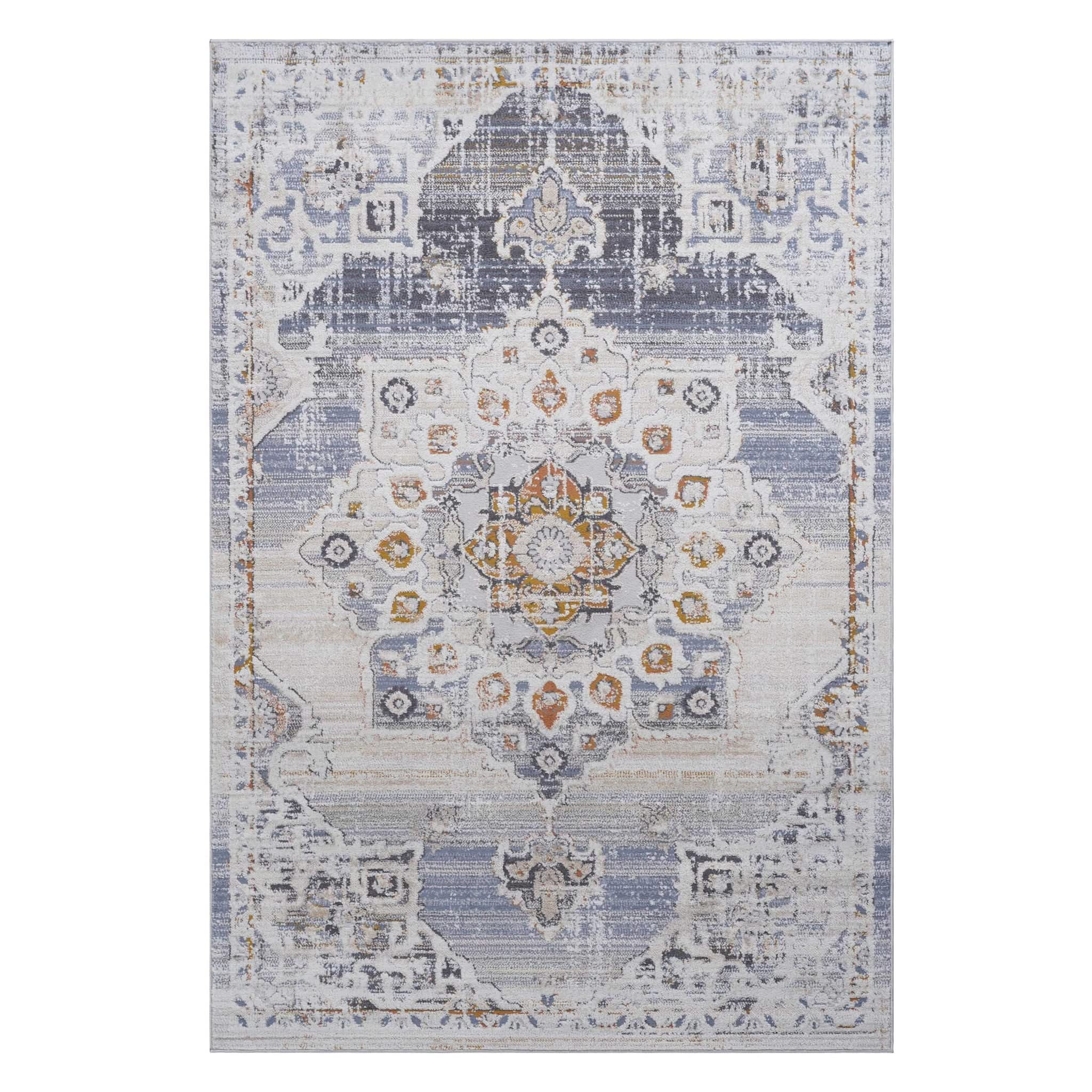 Payas - 8' X 10' Medallion Area Rug - Cream / Gold - Image 3