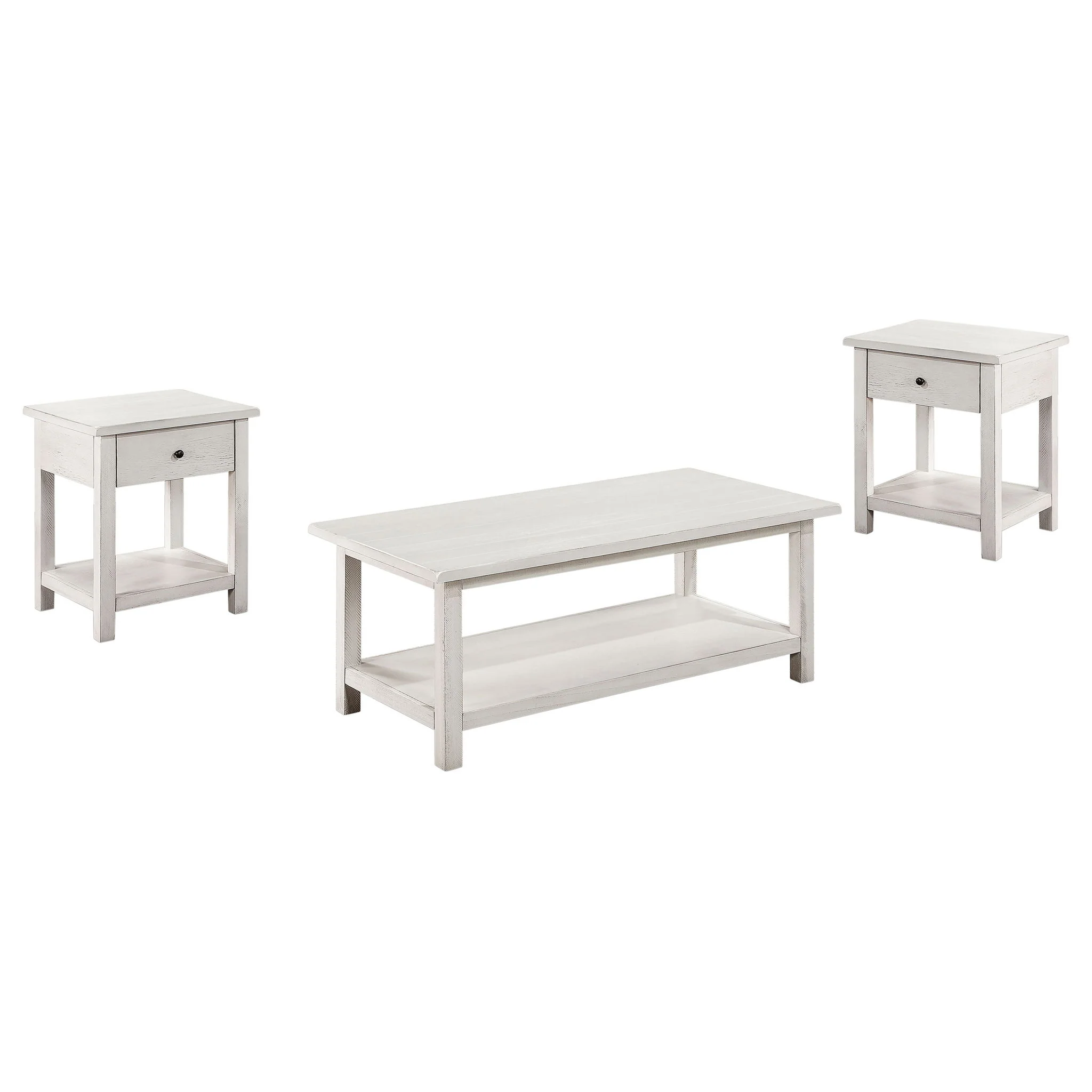 Payne 3-piece Coffee and 1-drawer End Table Set White - Image 3
