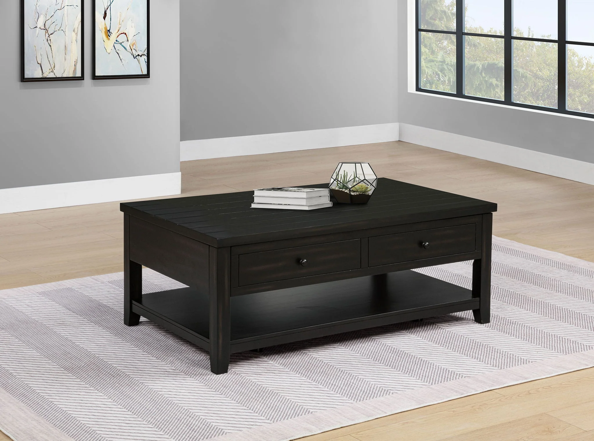 Payne 48-inch Mobile Lift Top Coffee Table Distressed Java - Image 4