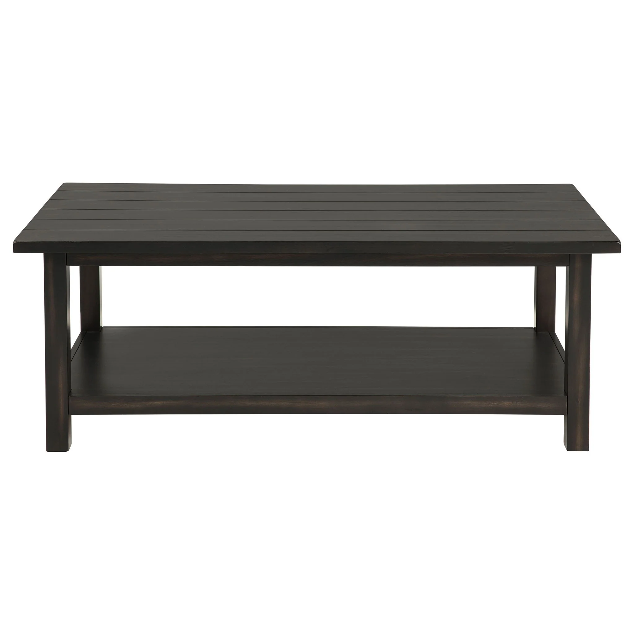 Payne Wood Coffee Table with Shelf Distressed Java - Image 3