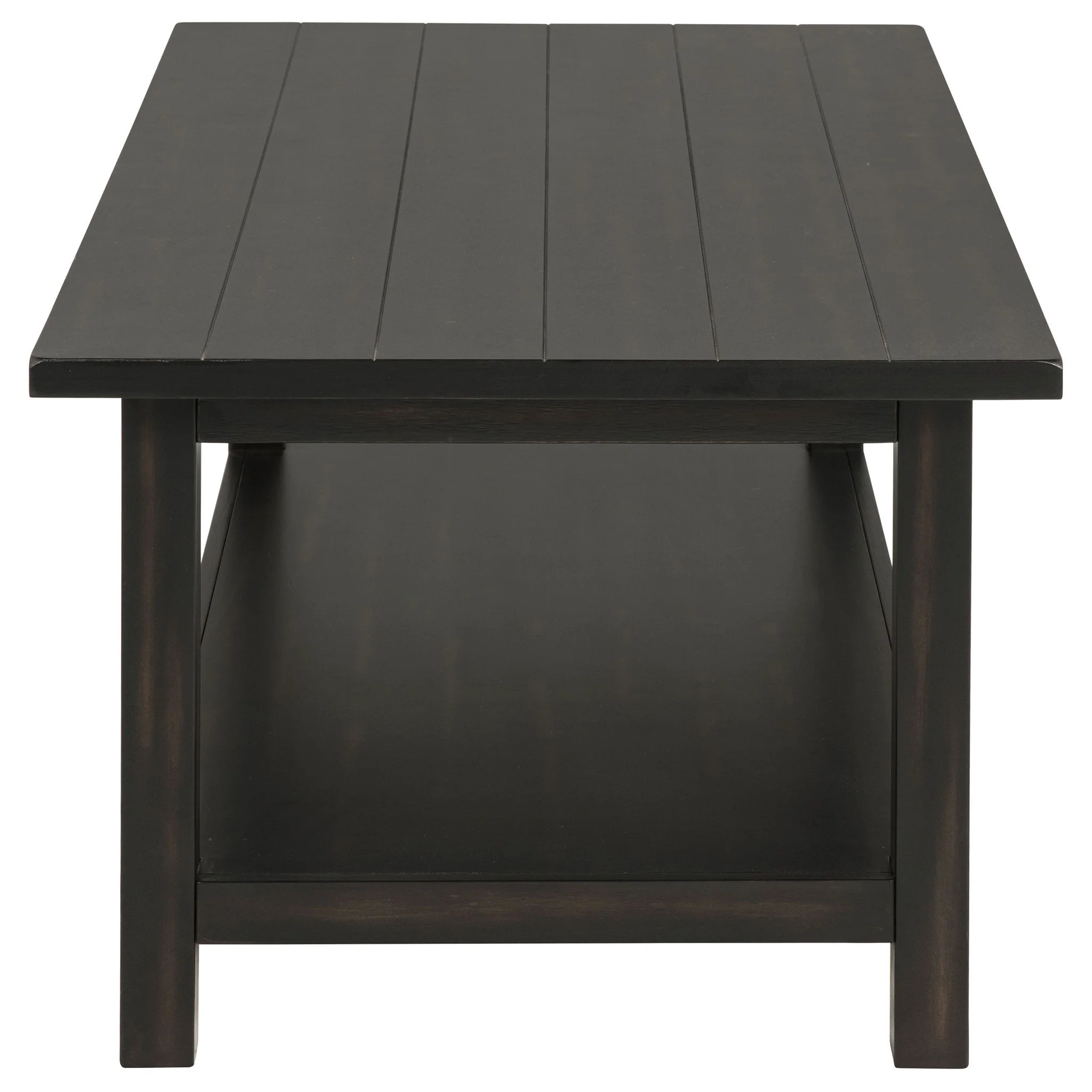 Payne Wood Coffee Table with Shelf Distressed Java - Image 4